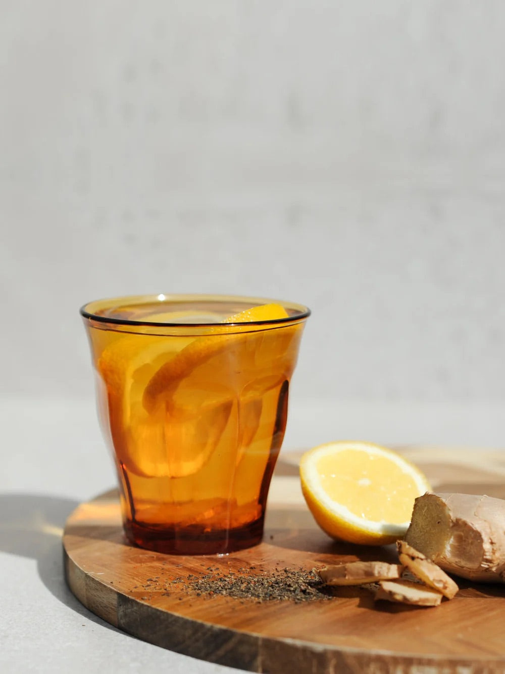 Le Picardie Amber 8.5oz Glass Tumbler | Set of Two