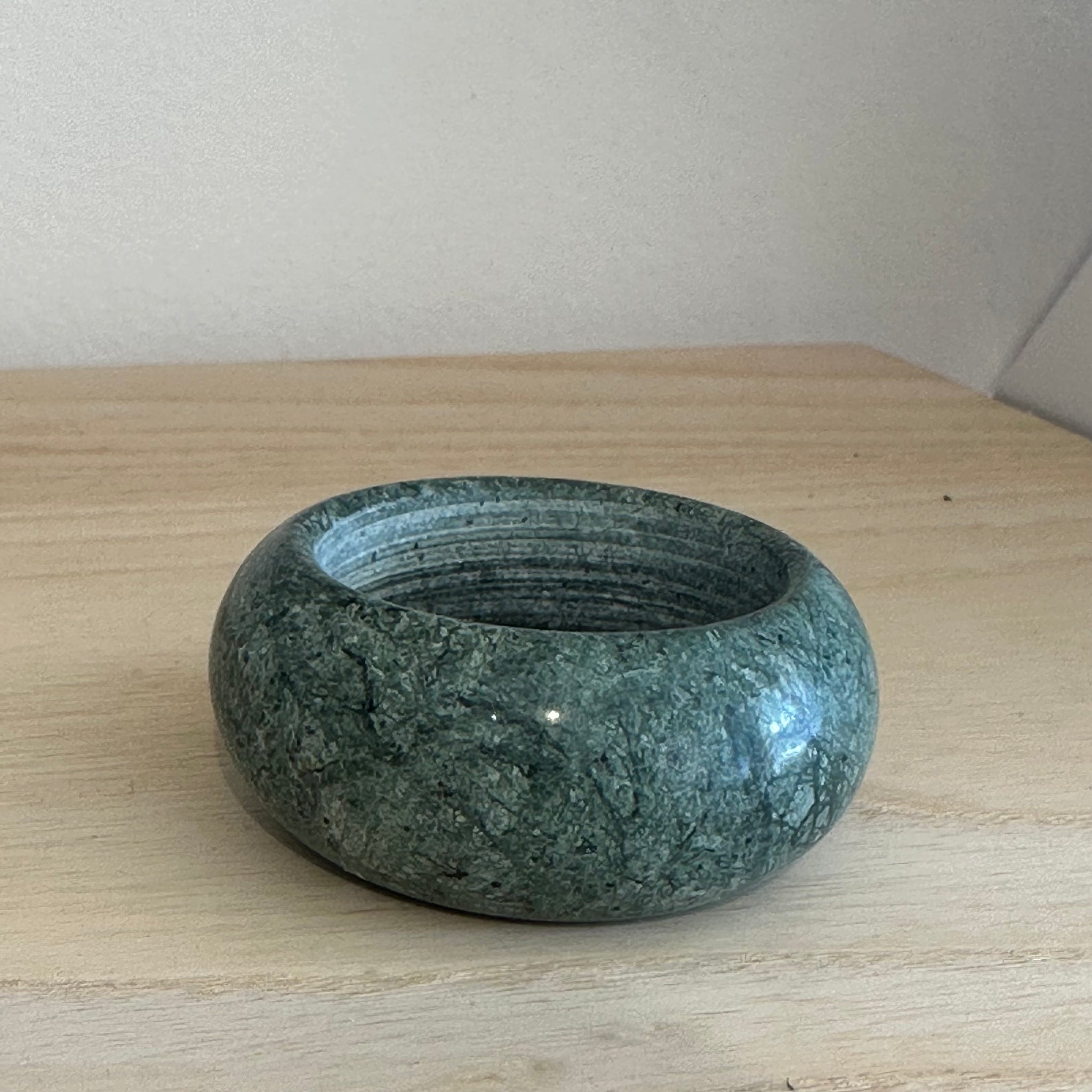 Extra Small Green Marble Candle Holder