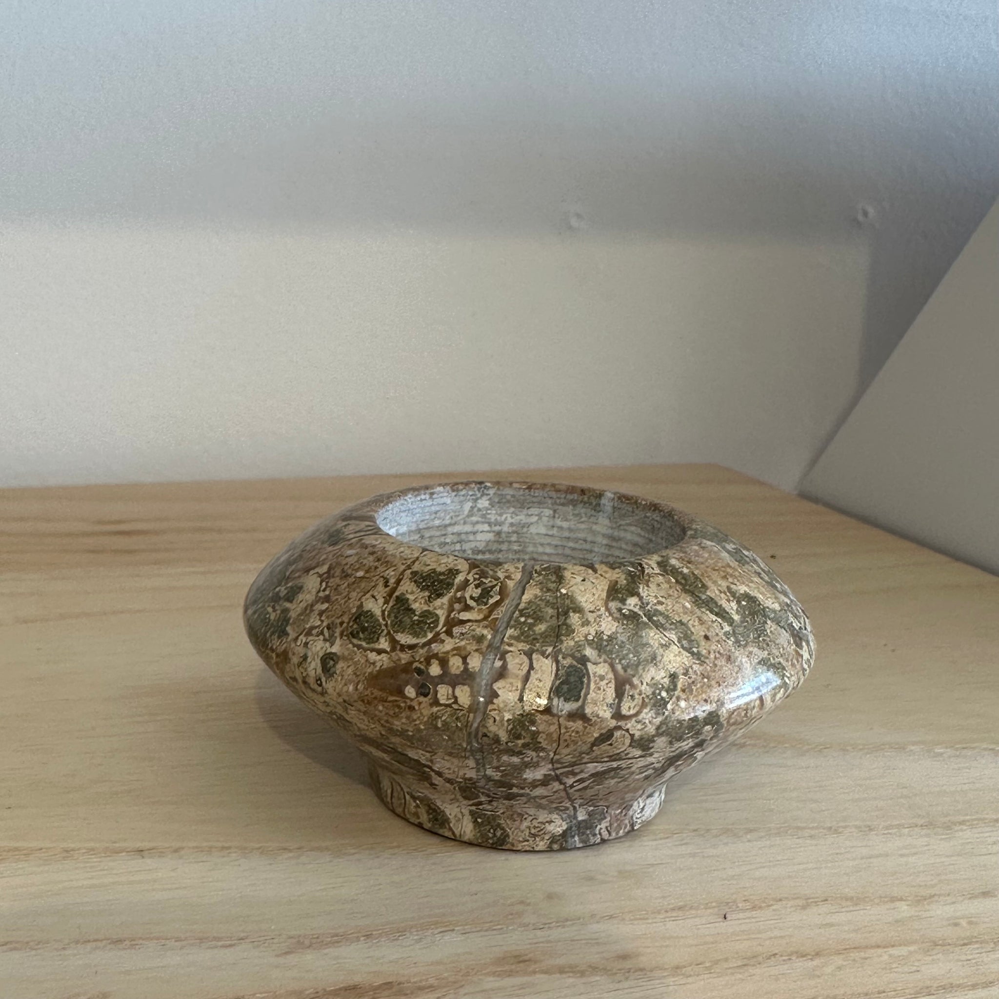 Fossil Stone Candle Holder