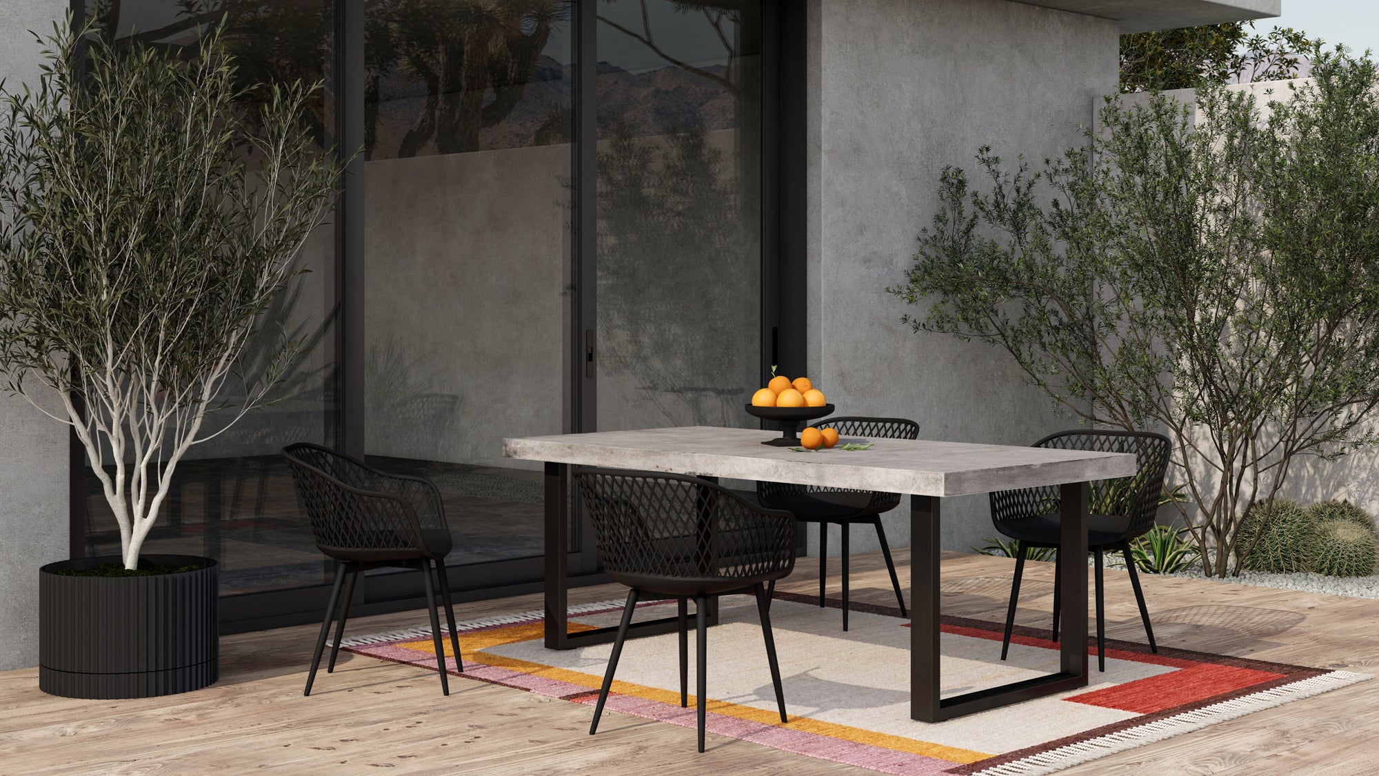 Jedrik Grey Outdoor Dining Table | Large