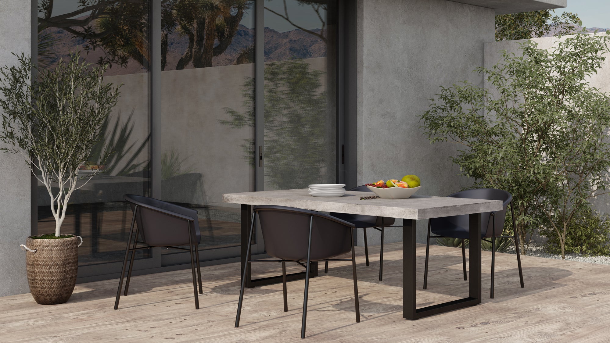 Jedrik Grey Outdoor Dining Table | Large