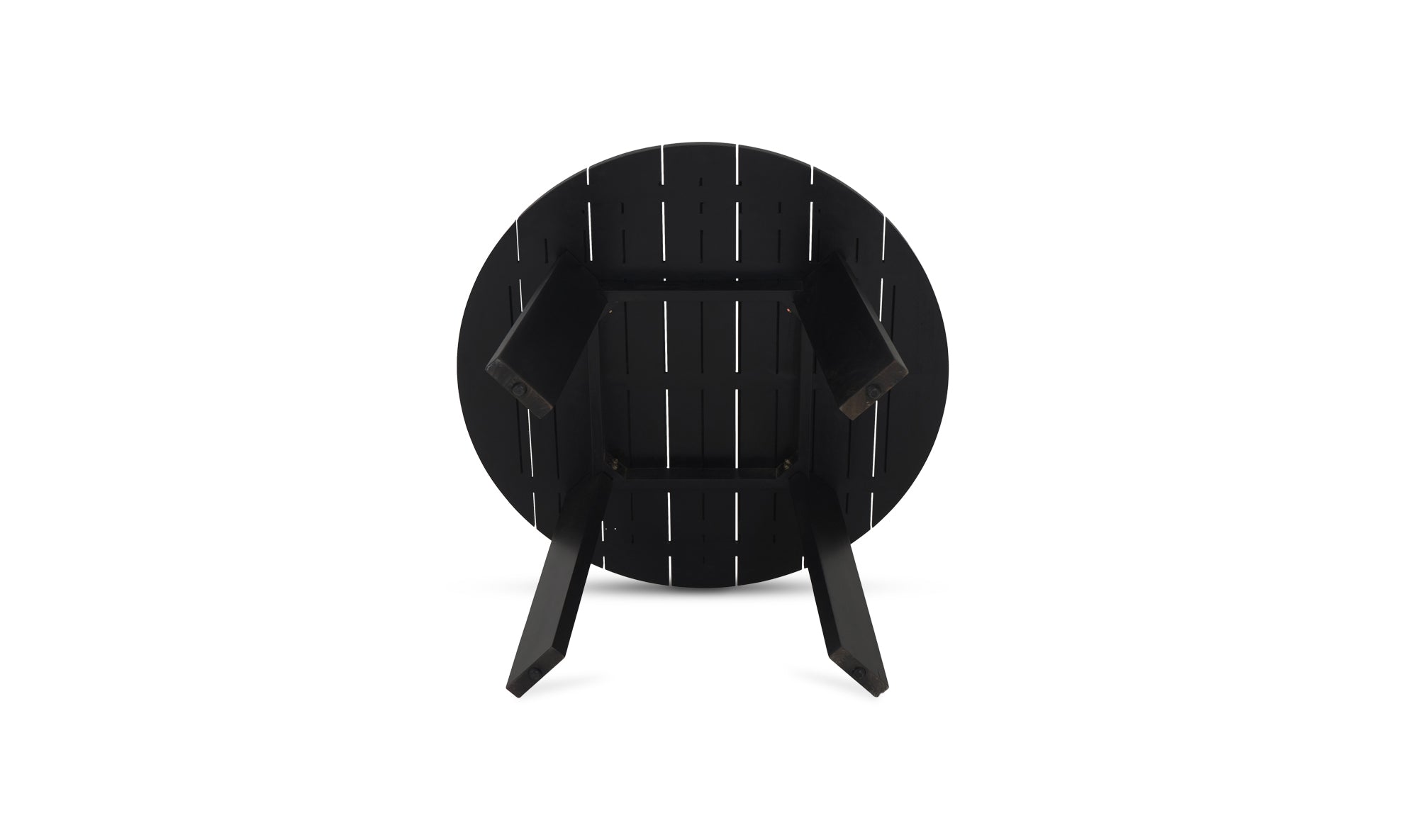 Delta Round Outdoor Dining Table | Black