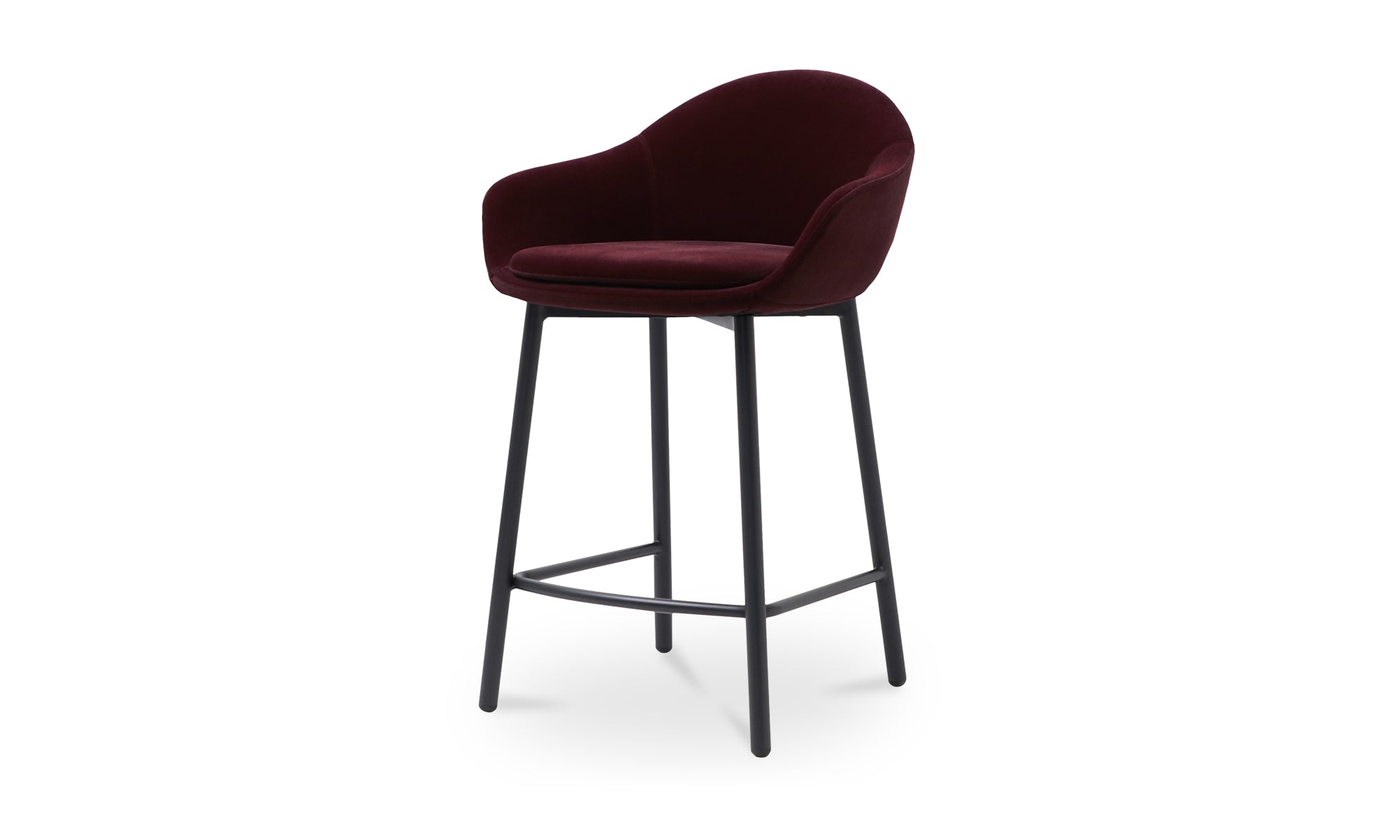 Emily Counter Stool | Wine Velvet