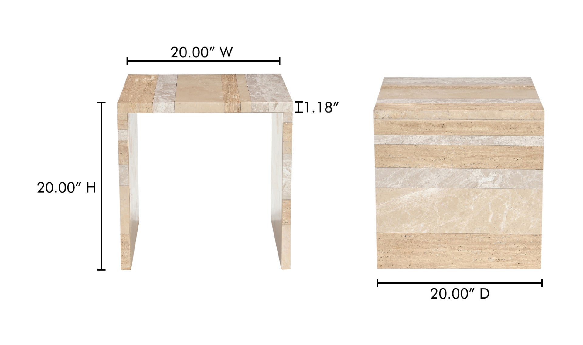 Rosa Accent Table | Mixed Marble