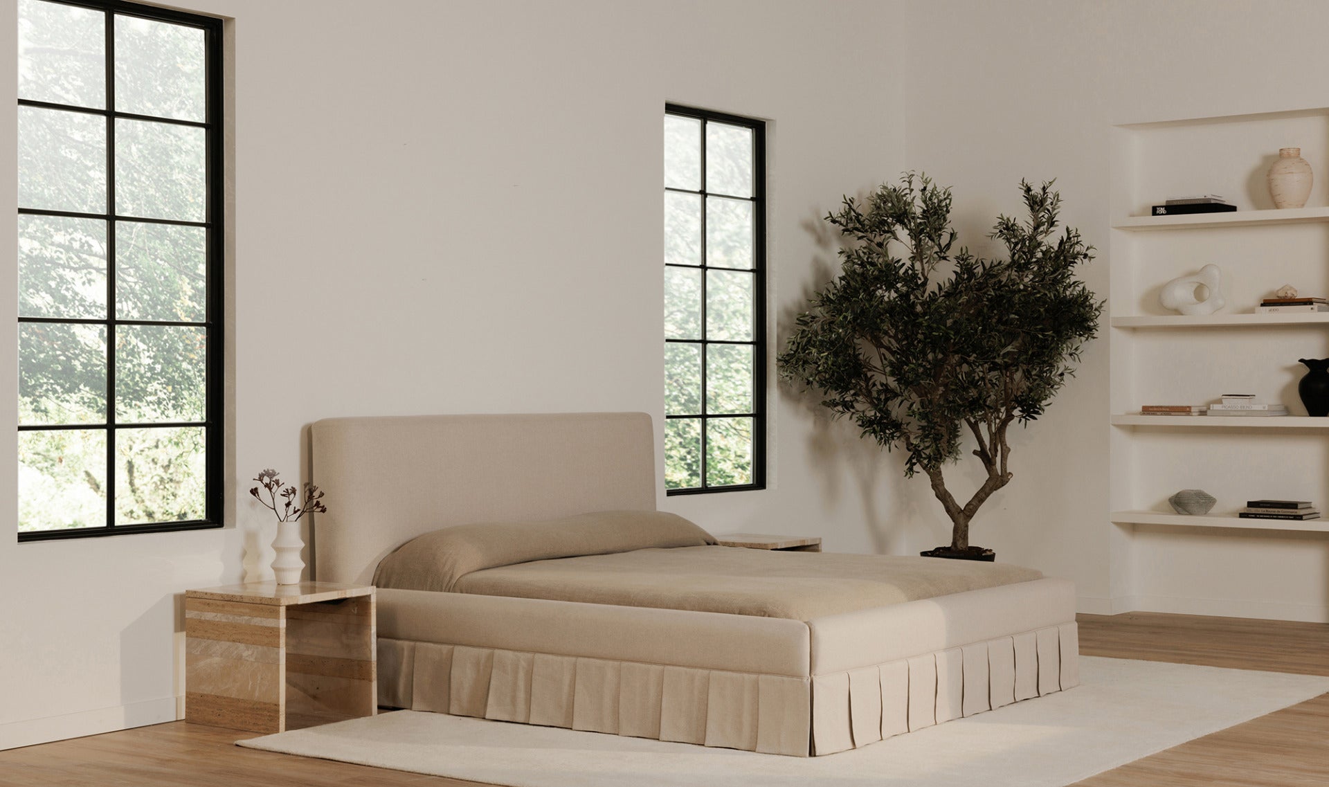 Maren Bed | Beige