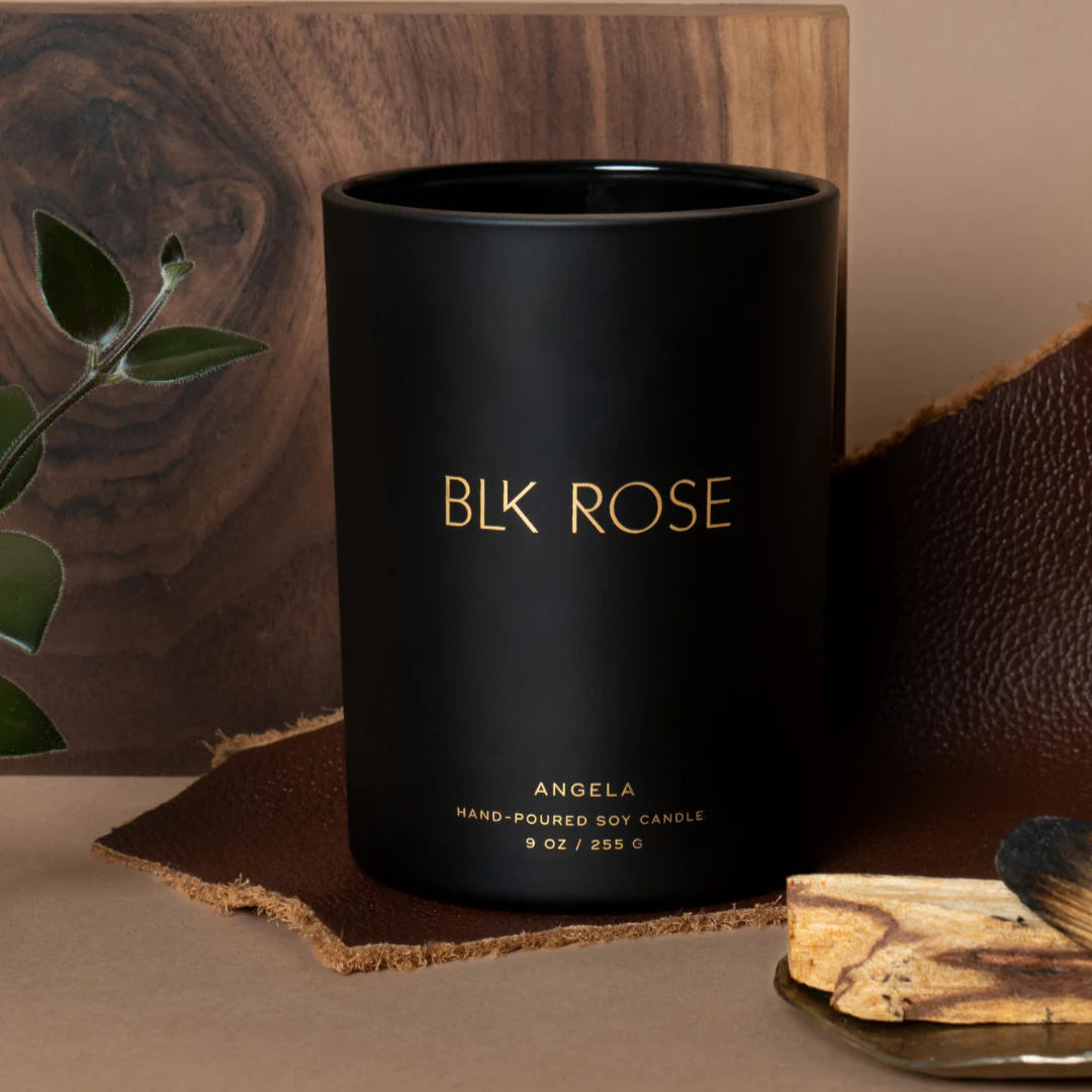 ANGELA Soy Candle | Blk Rose Candle