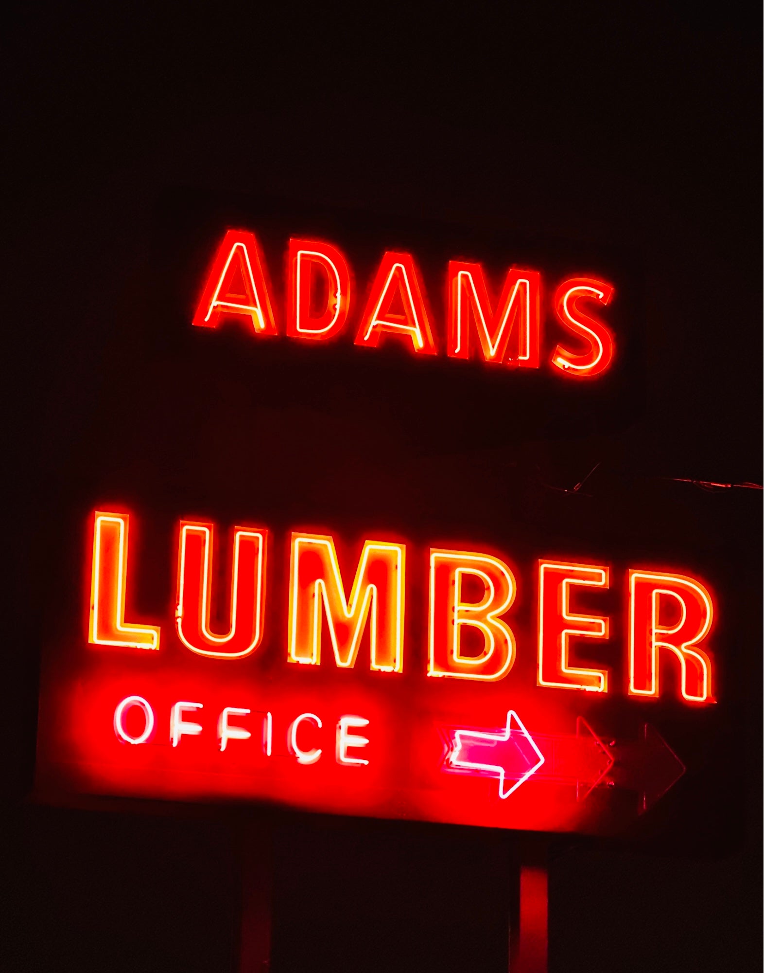 Adams Neon Postcard