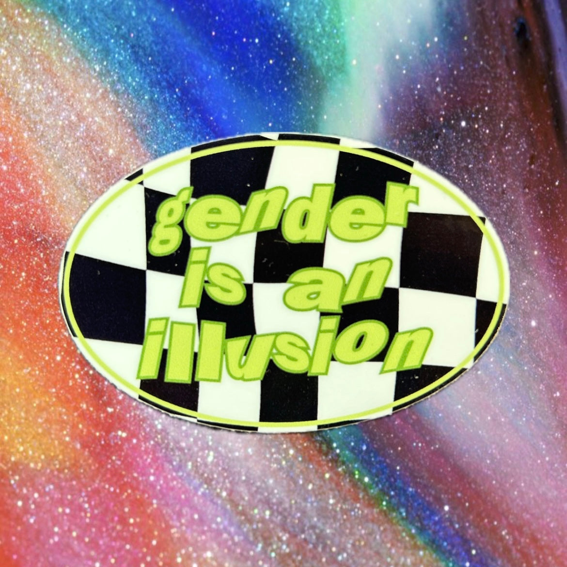 Gender is an Illusion Sticker