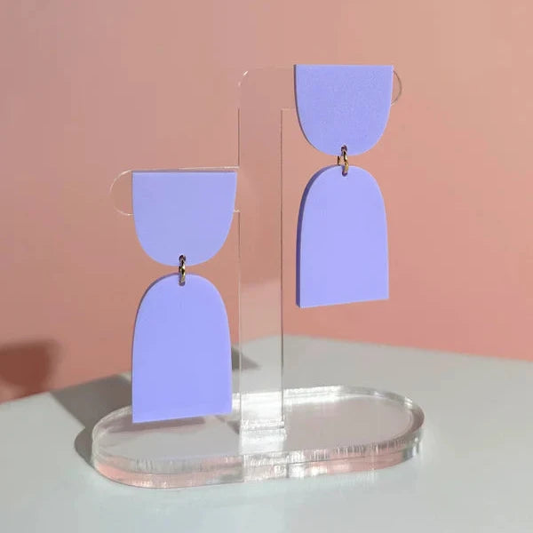 Cinch Earrings - Pastel Lilac