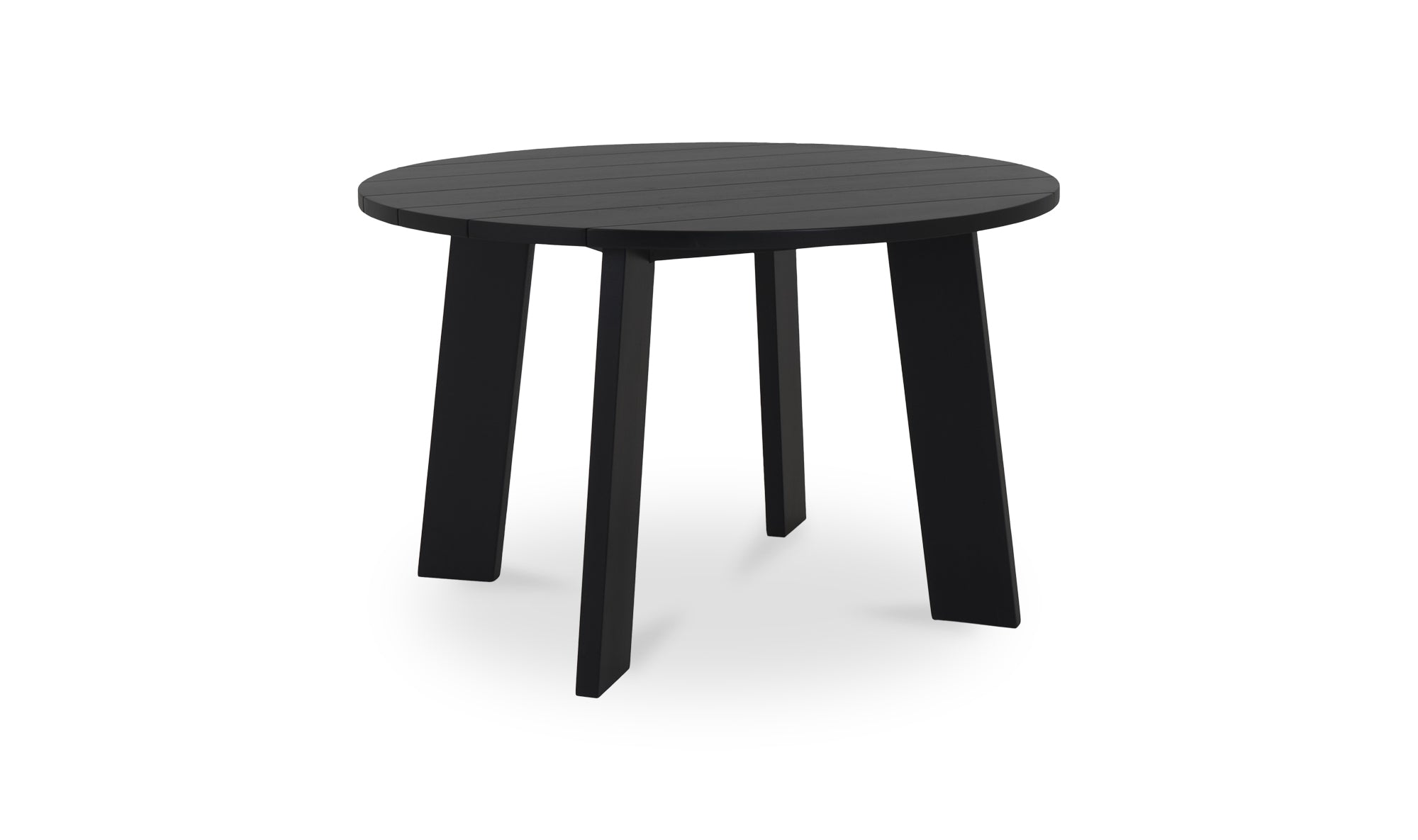 Delta Round Outdoor Dining Table | Black