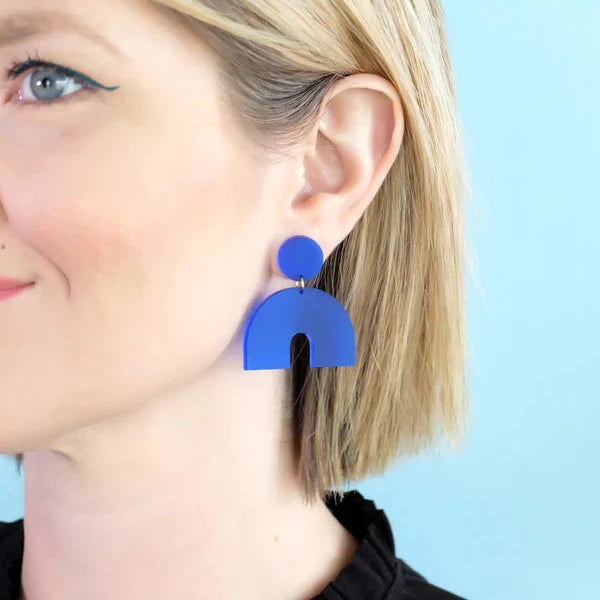 Daze Small Earrings - Blue