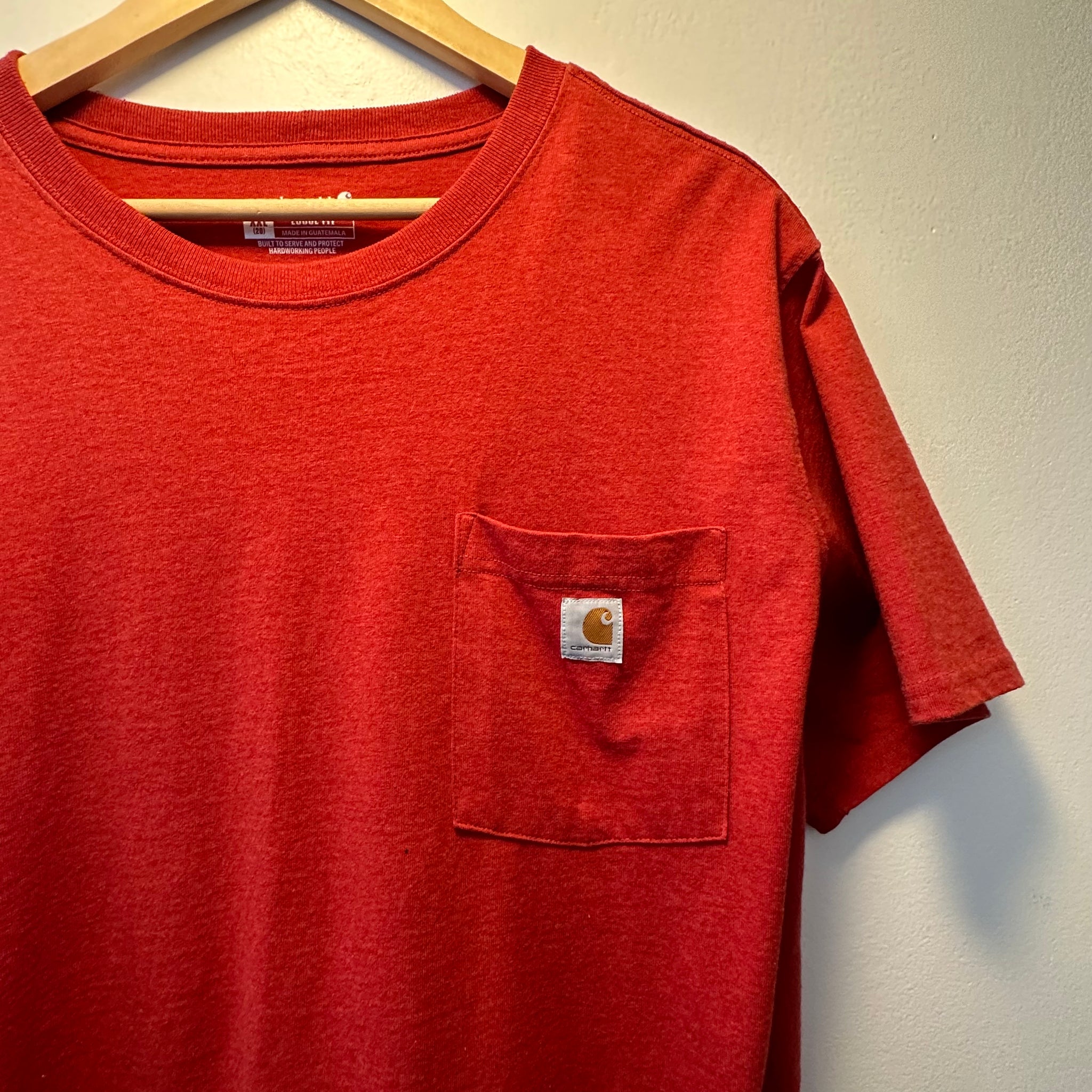 Red Carhartt Cropped Tee | XXL