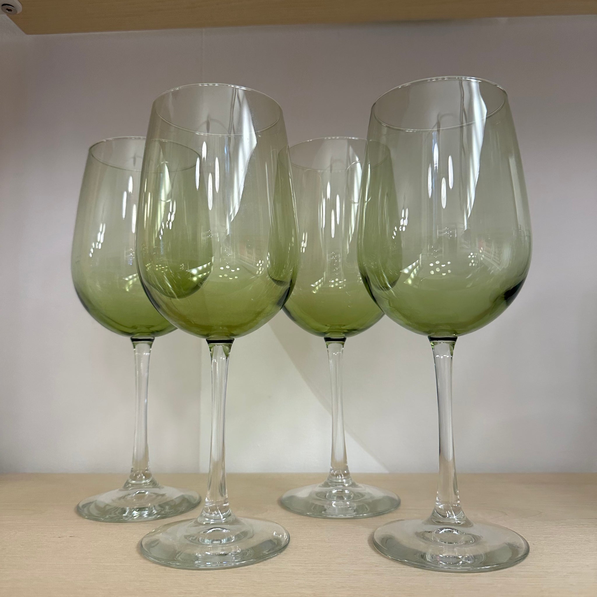 Green Wine Glasses | Set of 4