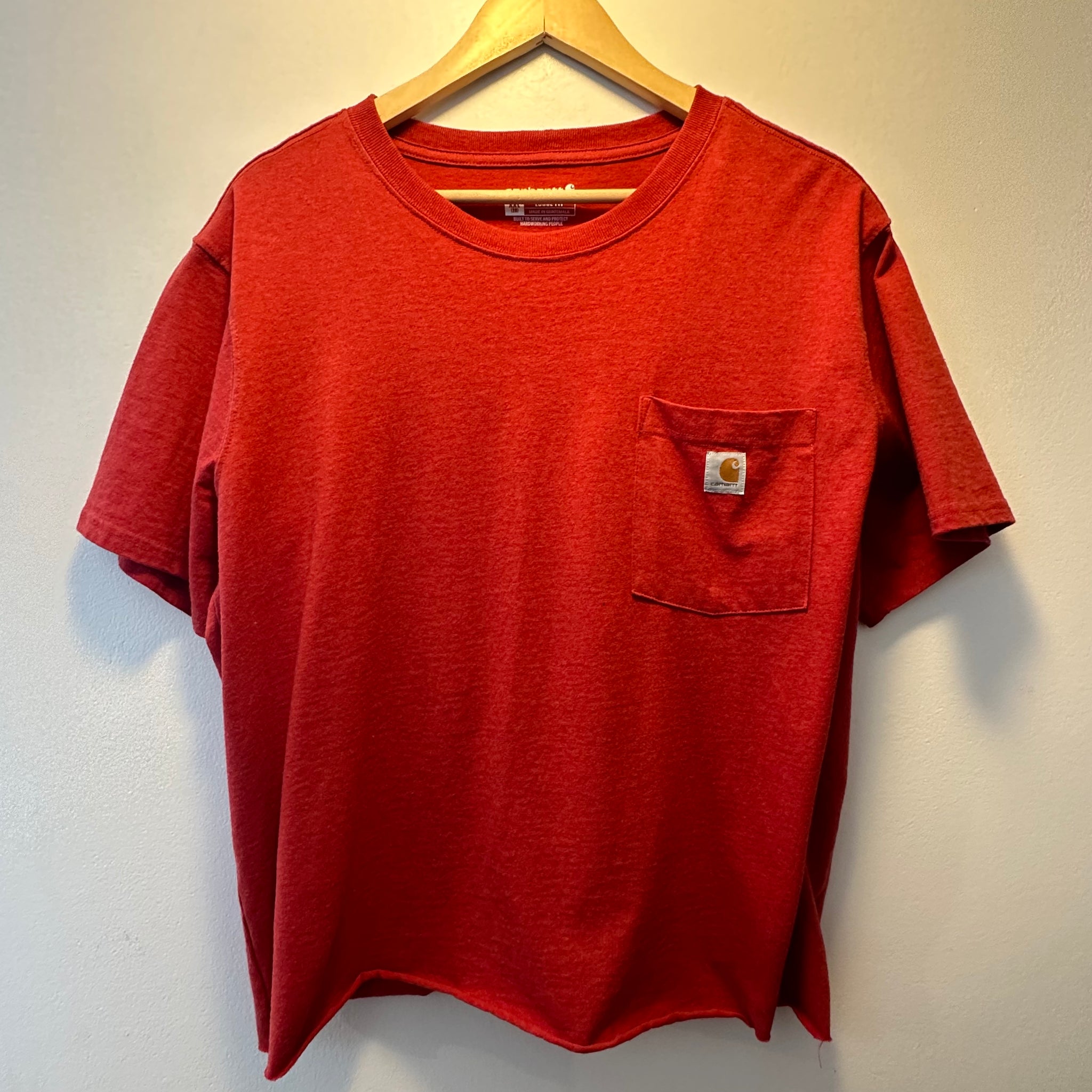 Red Carhartt Cropped Tee | XXL