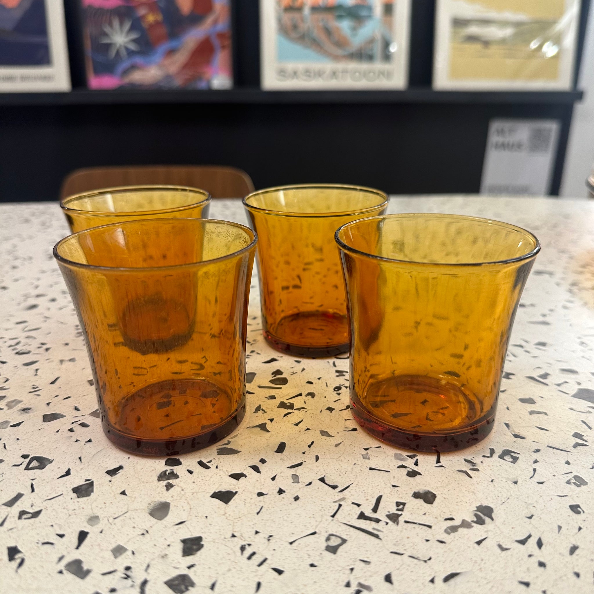 Amber MCM Duralex Small Glasses | Set of 4