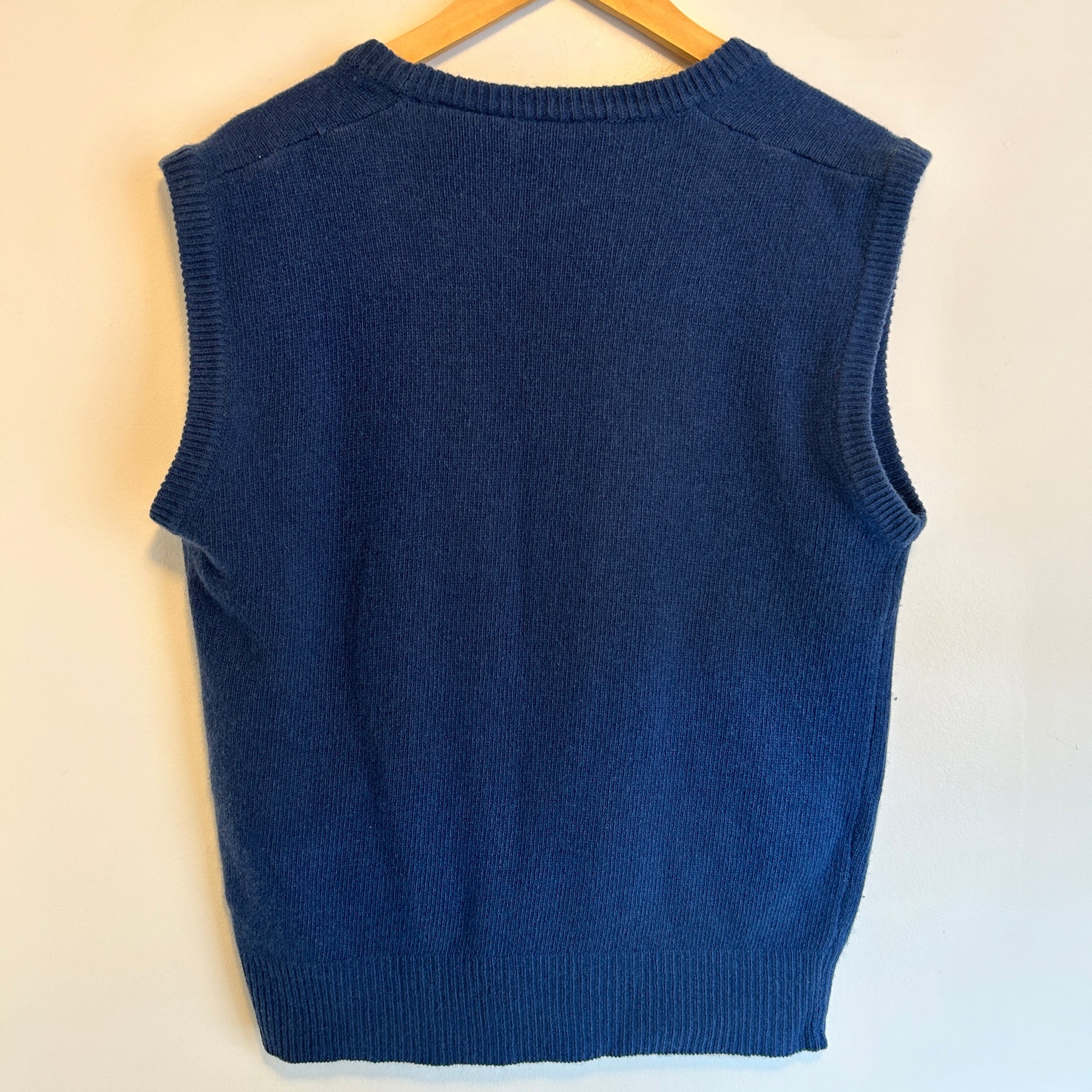 Storm Blue Wool Vest | M/L