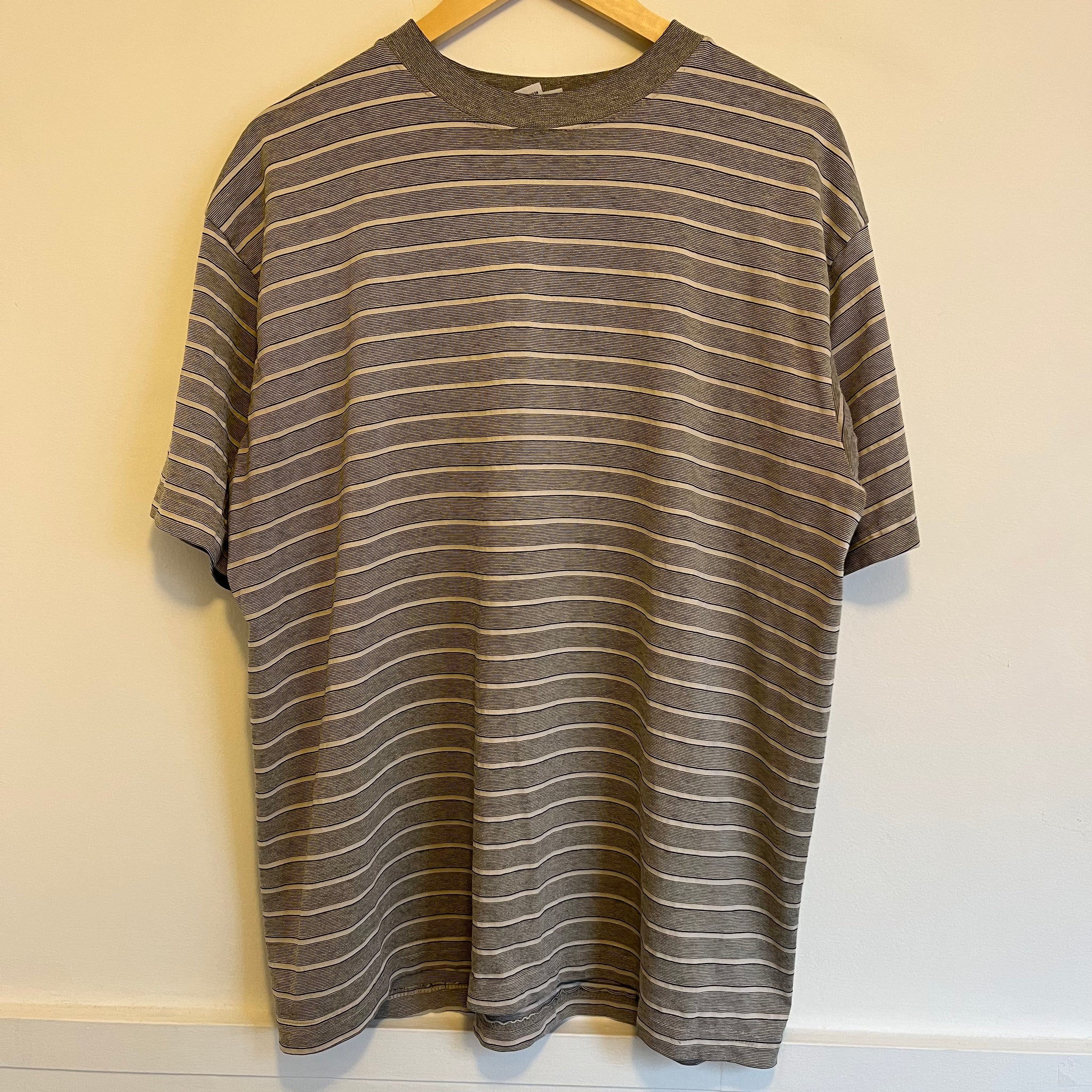 Beige Striped Tee | XL