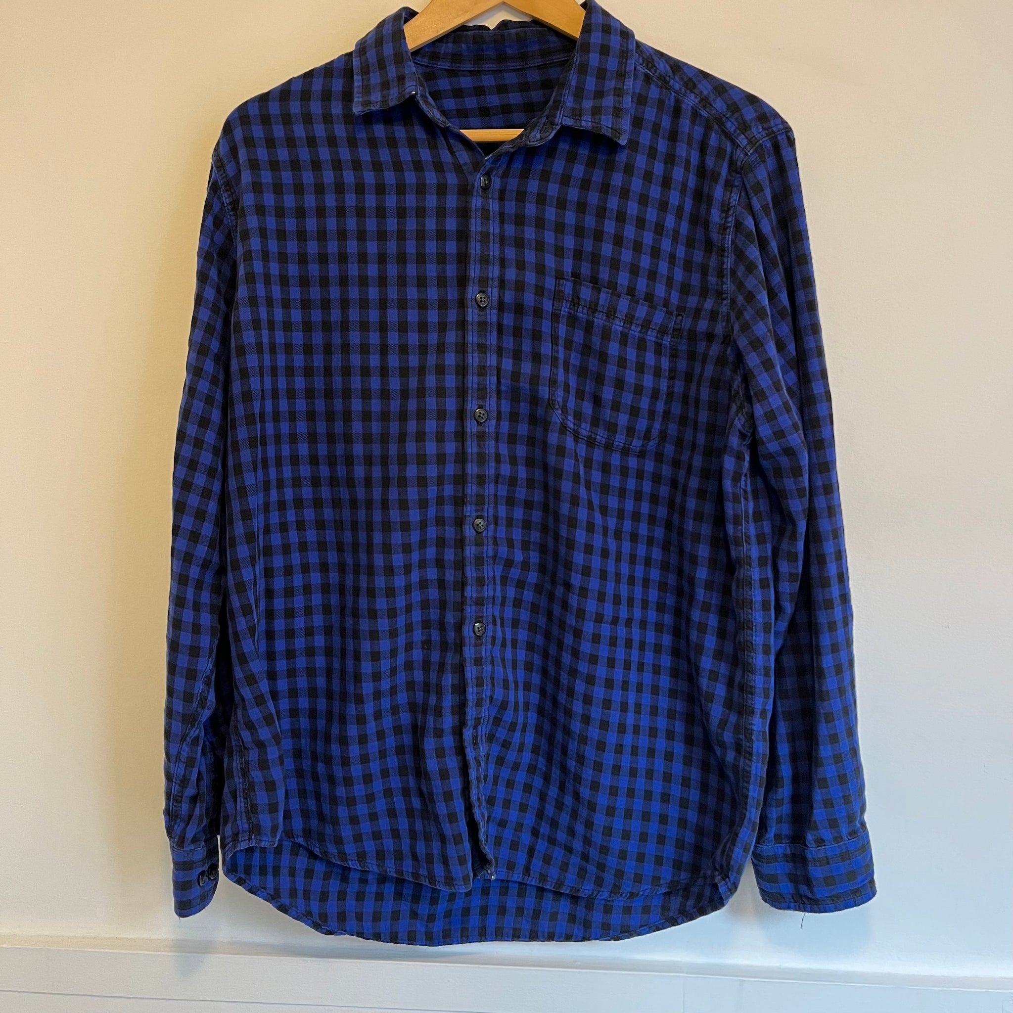 Blue Plaid Button Up | L