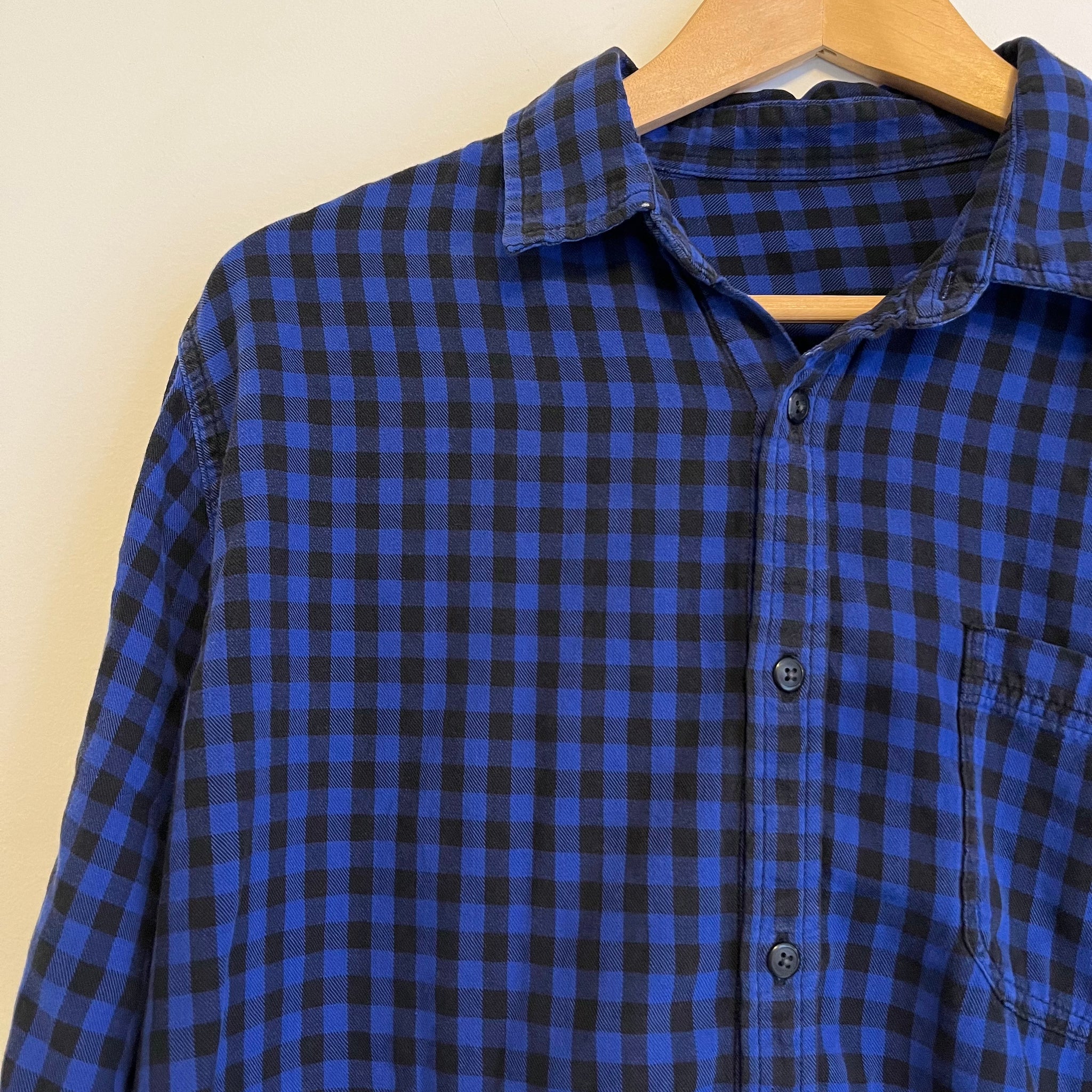 Blue Plaid Button Up | L