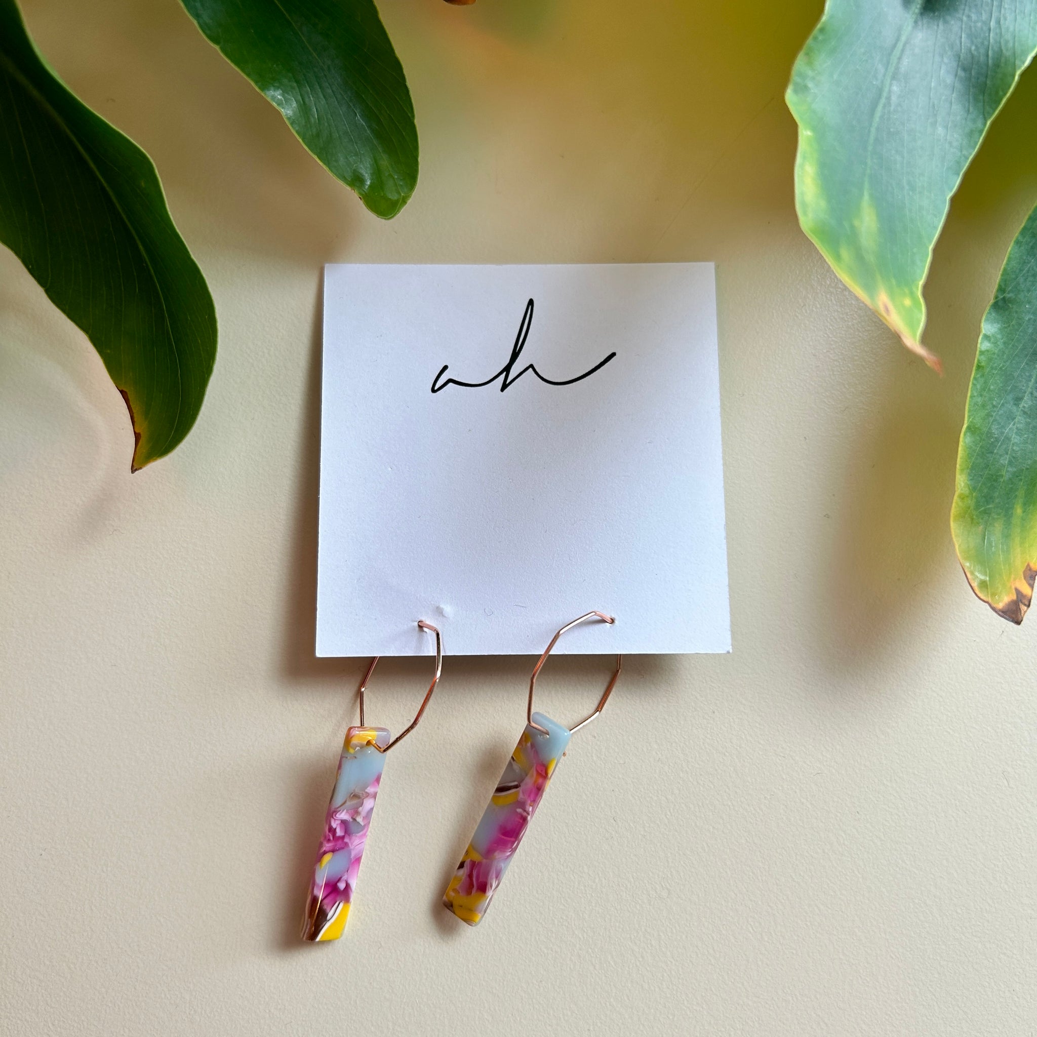 Tropical Rectangular Earrings | AH Designs