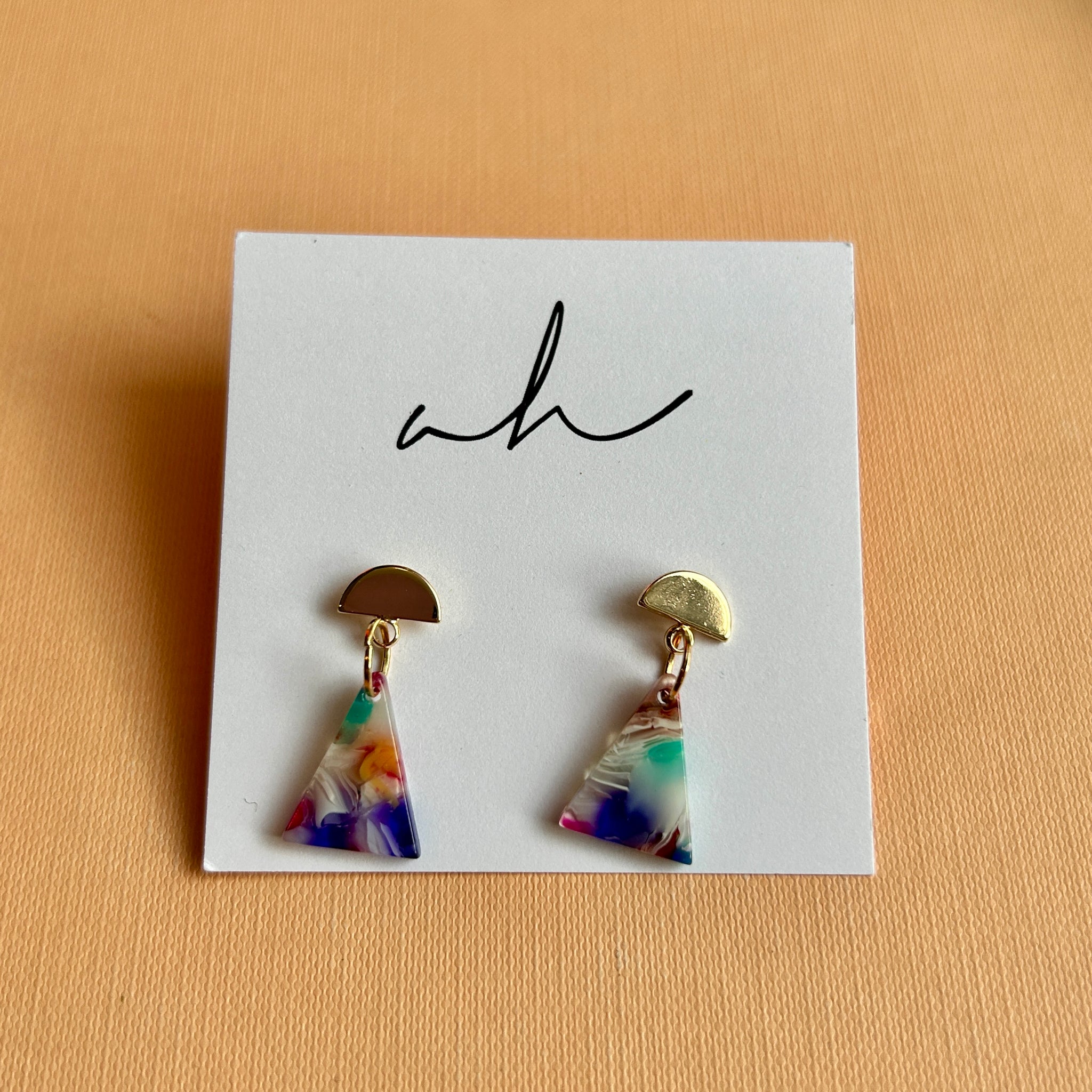 Tropical Triangle Earrings | AH Designs