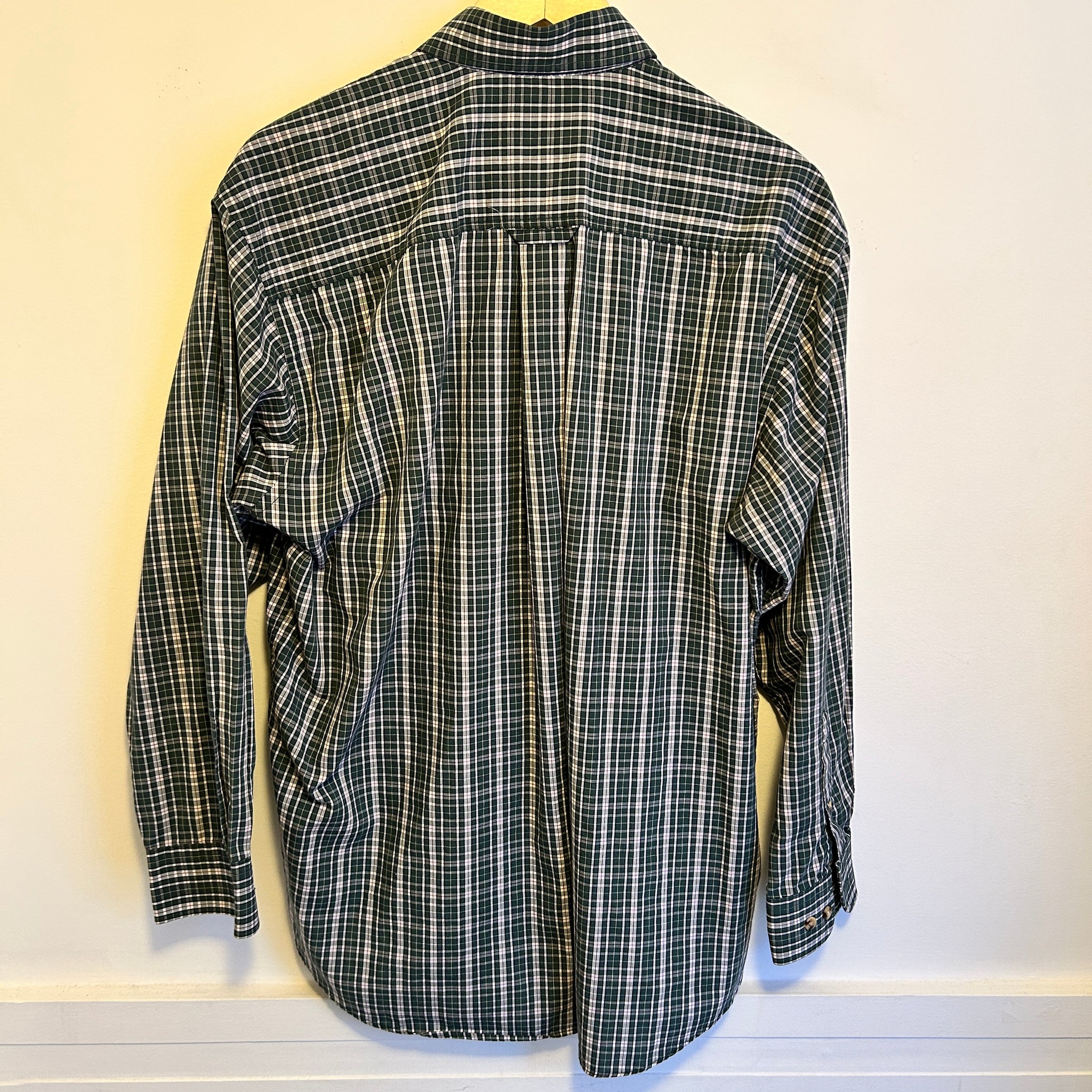 Green Plaid Button Up | L