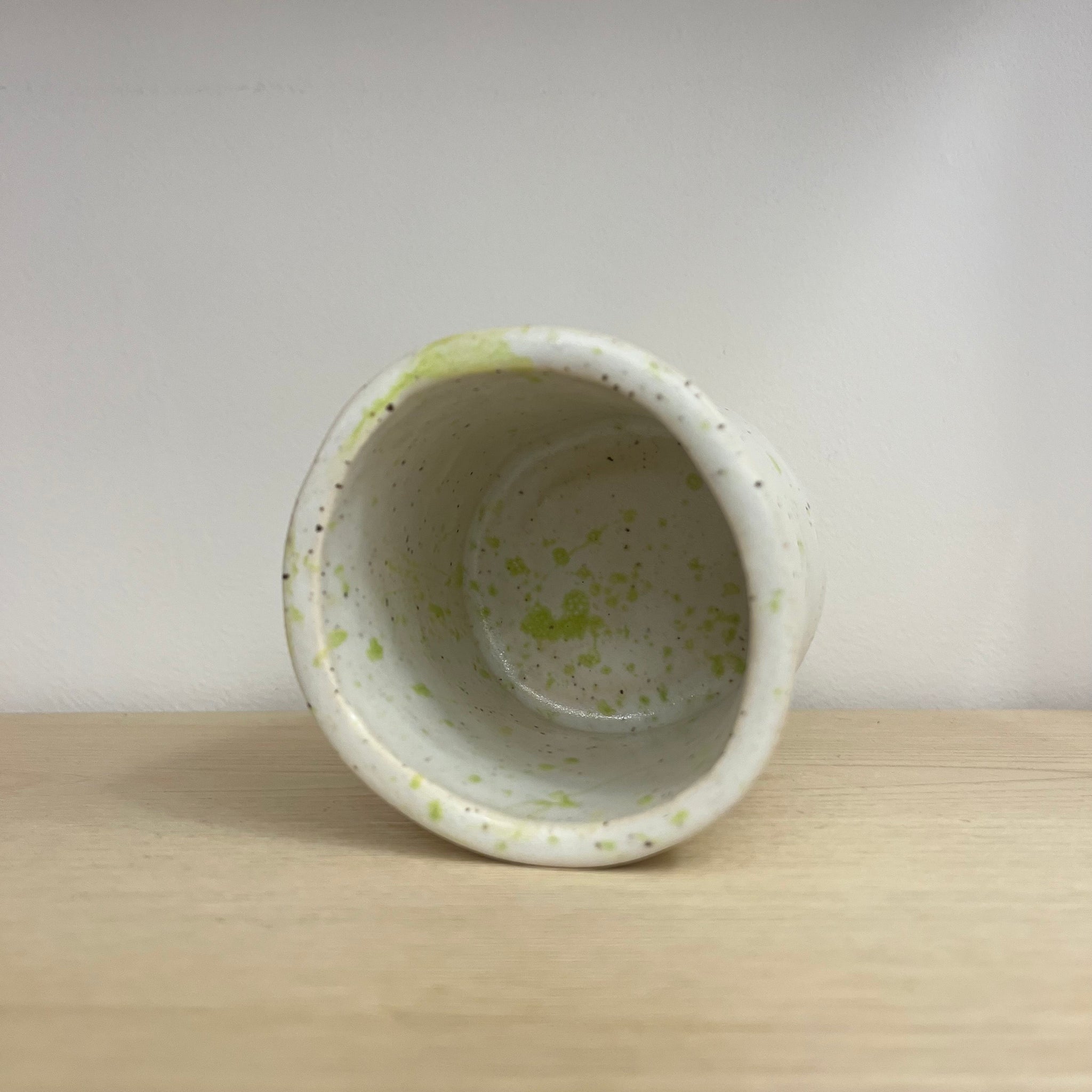 Lime Splatter Vase