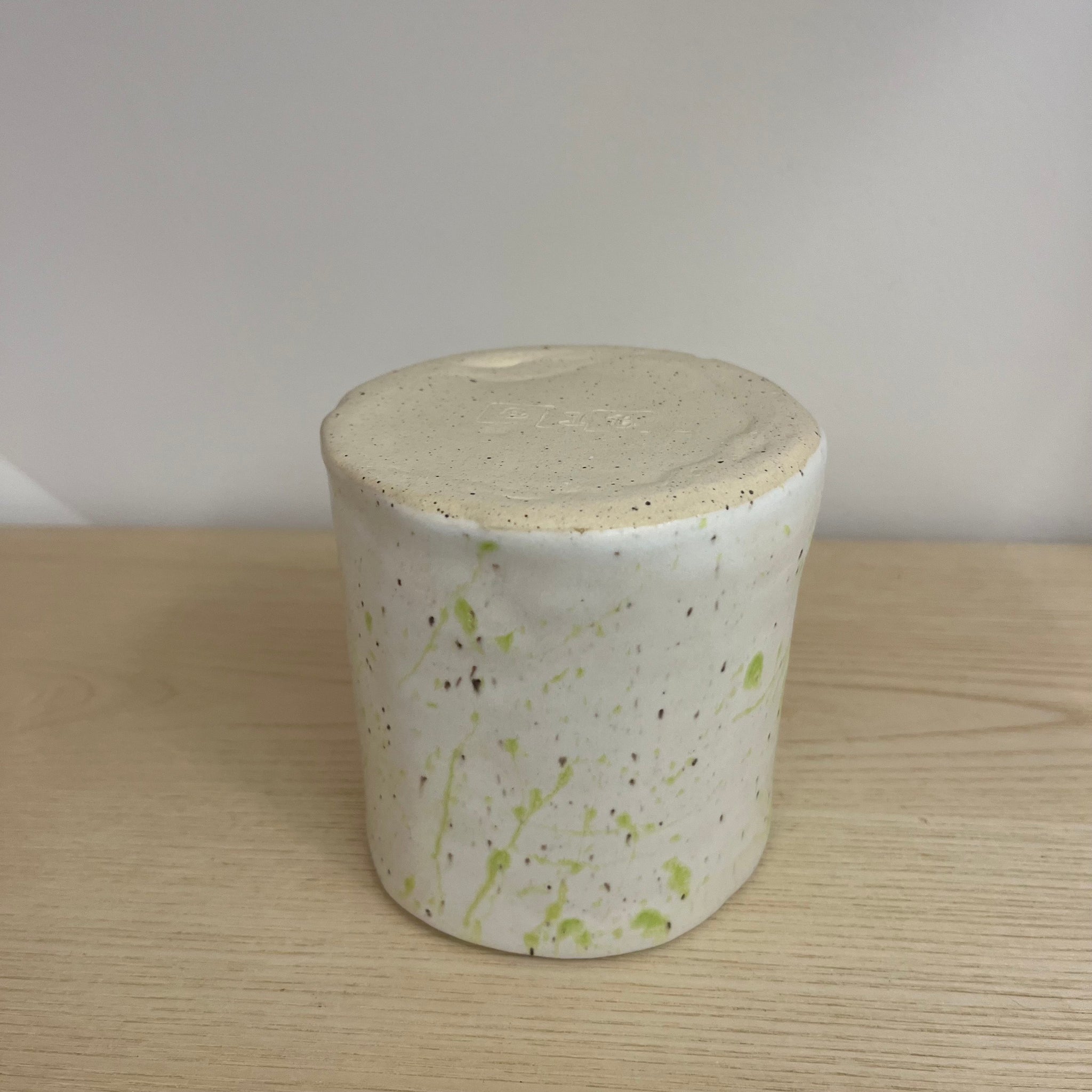 Lime Splatter Vase