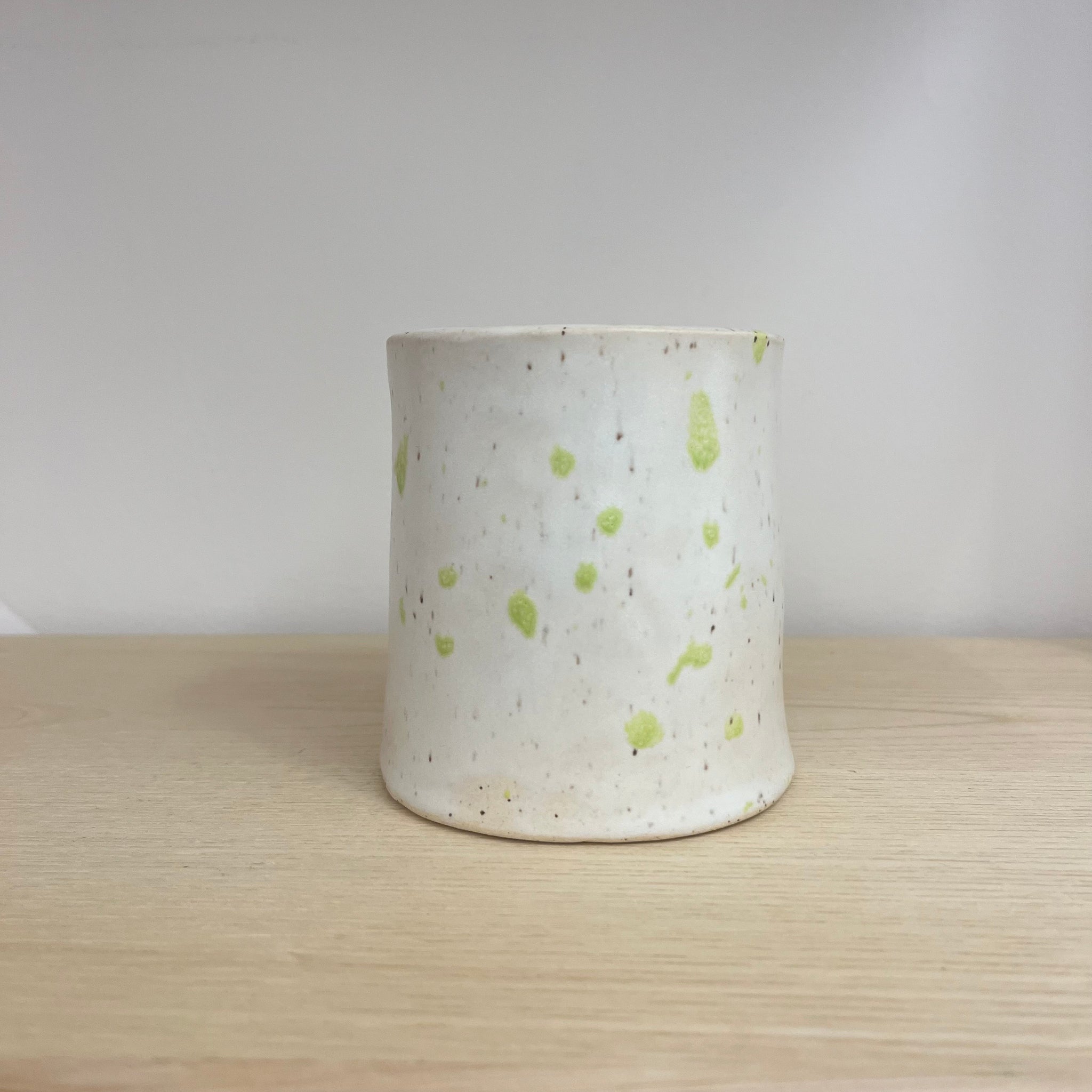 Lime Splatter Vase