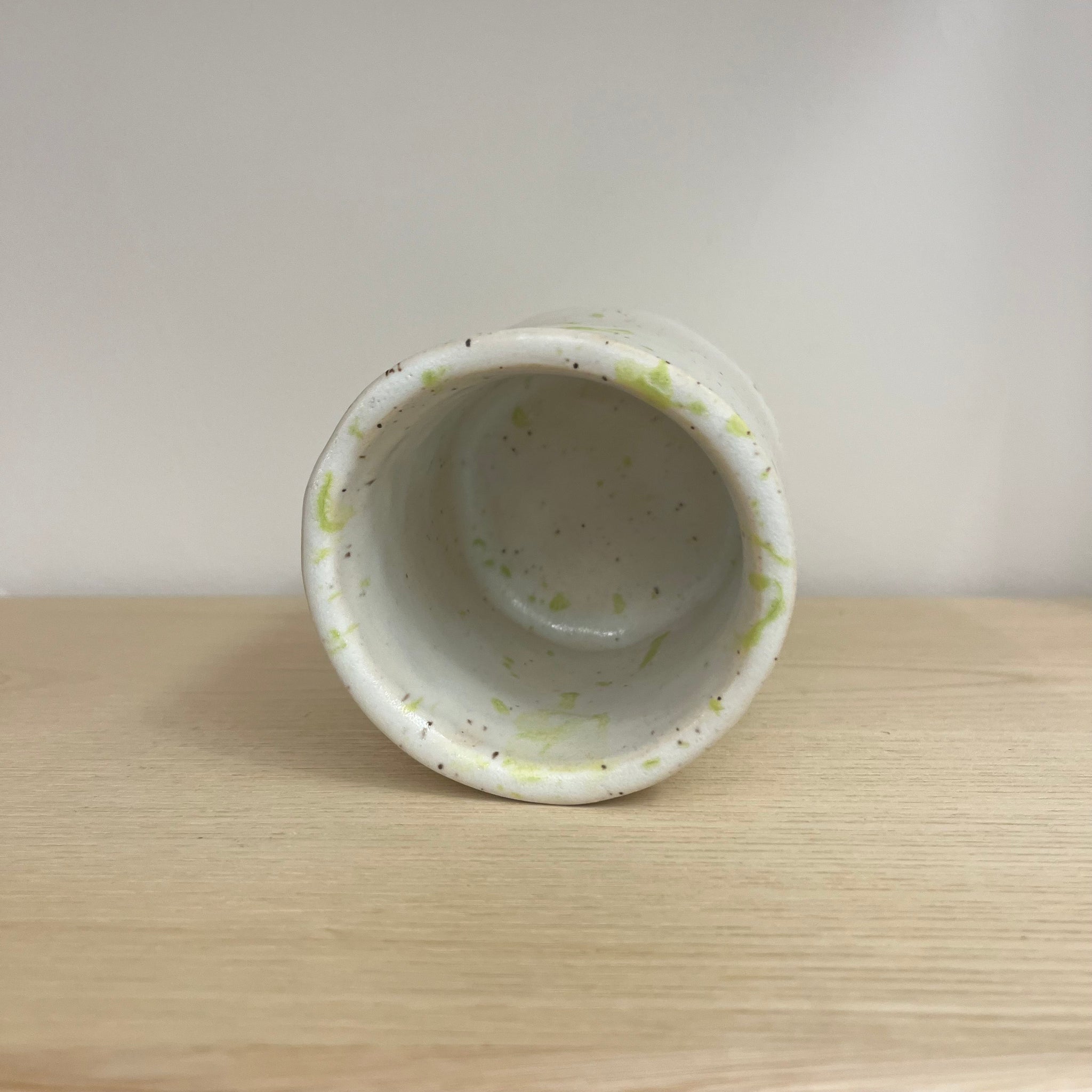 Lime Splatter Vase