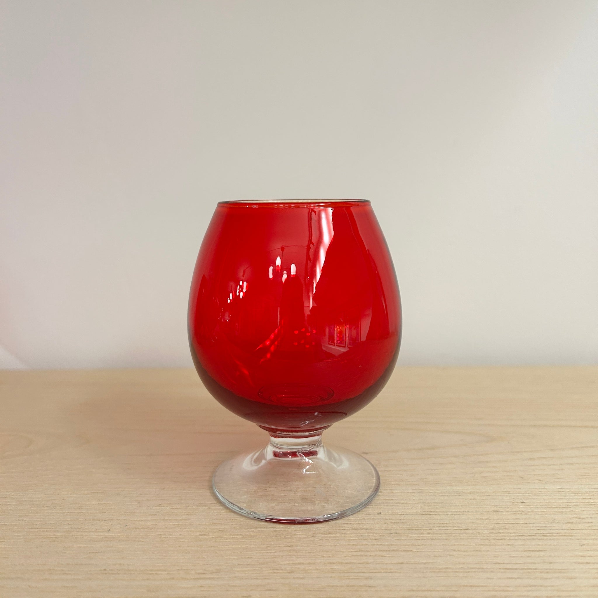 Hand Blown Murano Ruby Glass & Pitcher Set | Set of 7