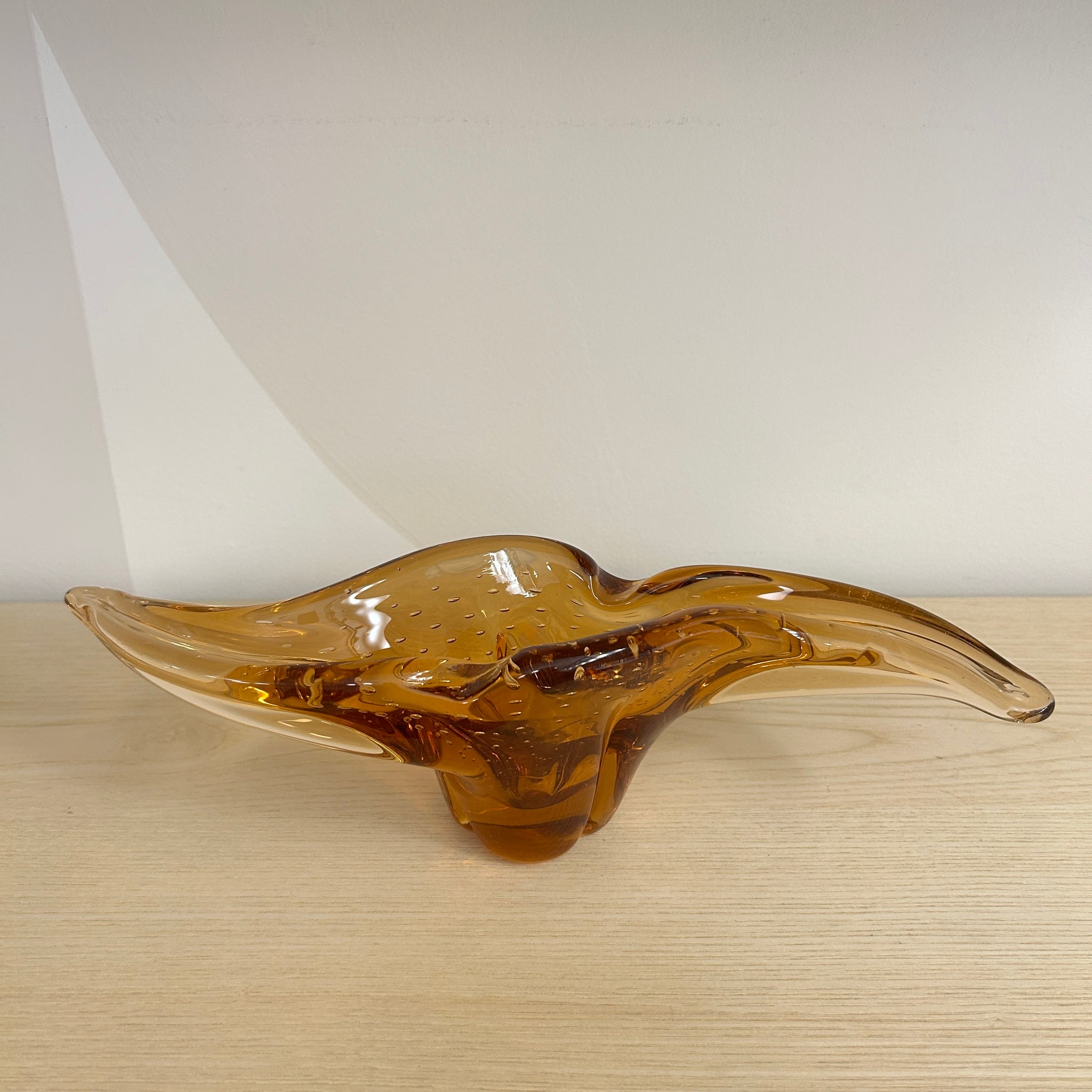 Orange Handblown Chalet Glass