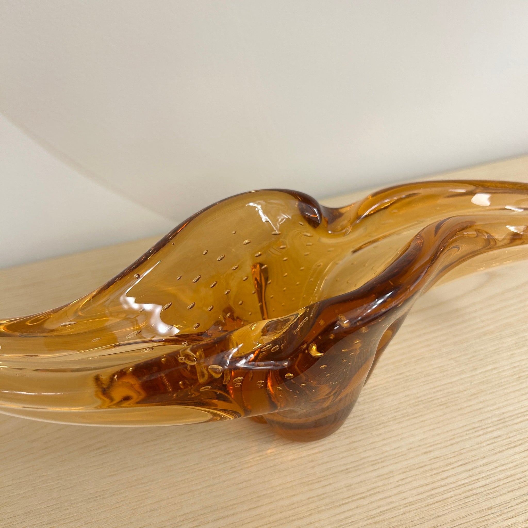 Orange Handblown Chalet Glass