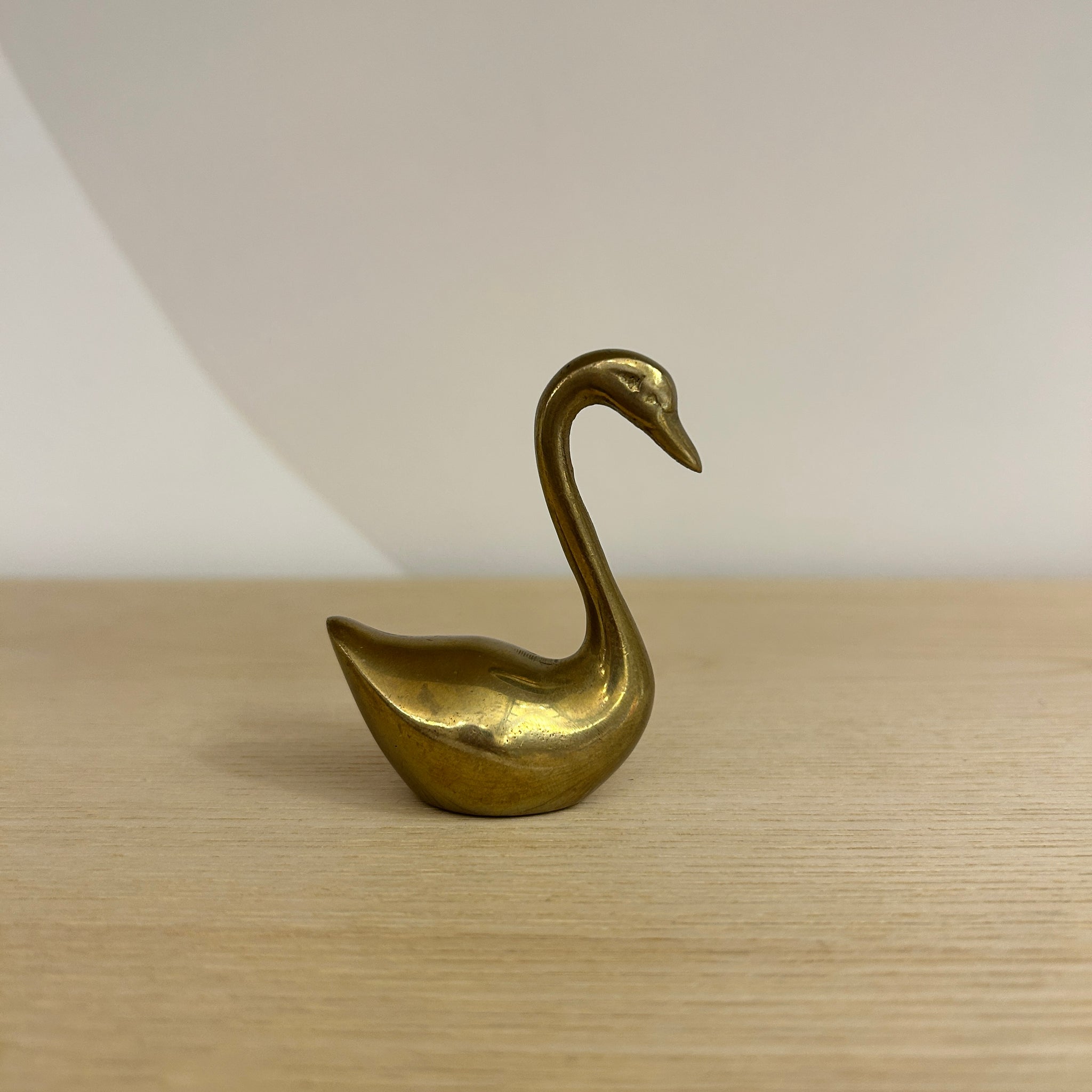 Small Brass Swan