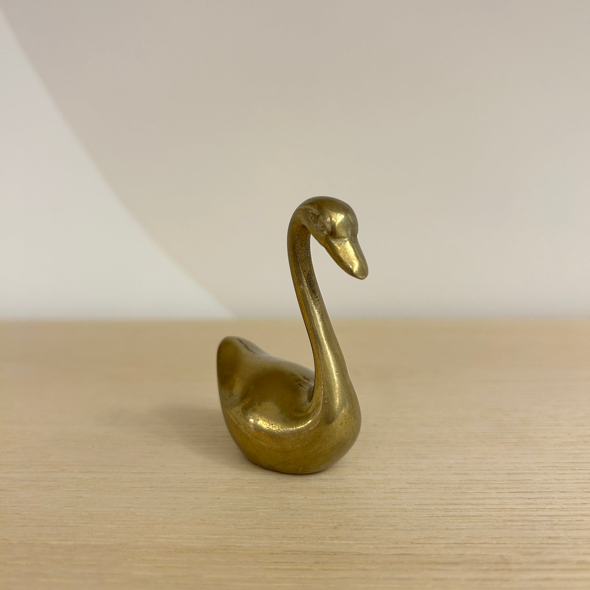 Small Brass Swan