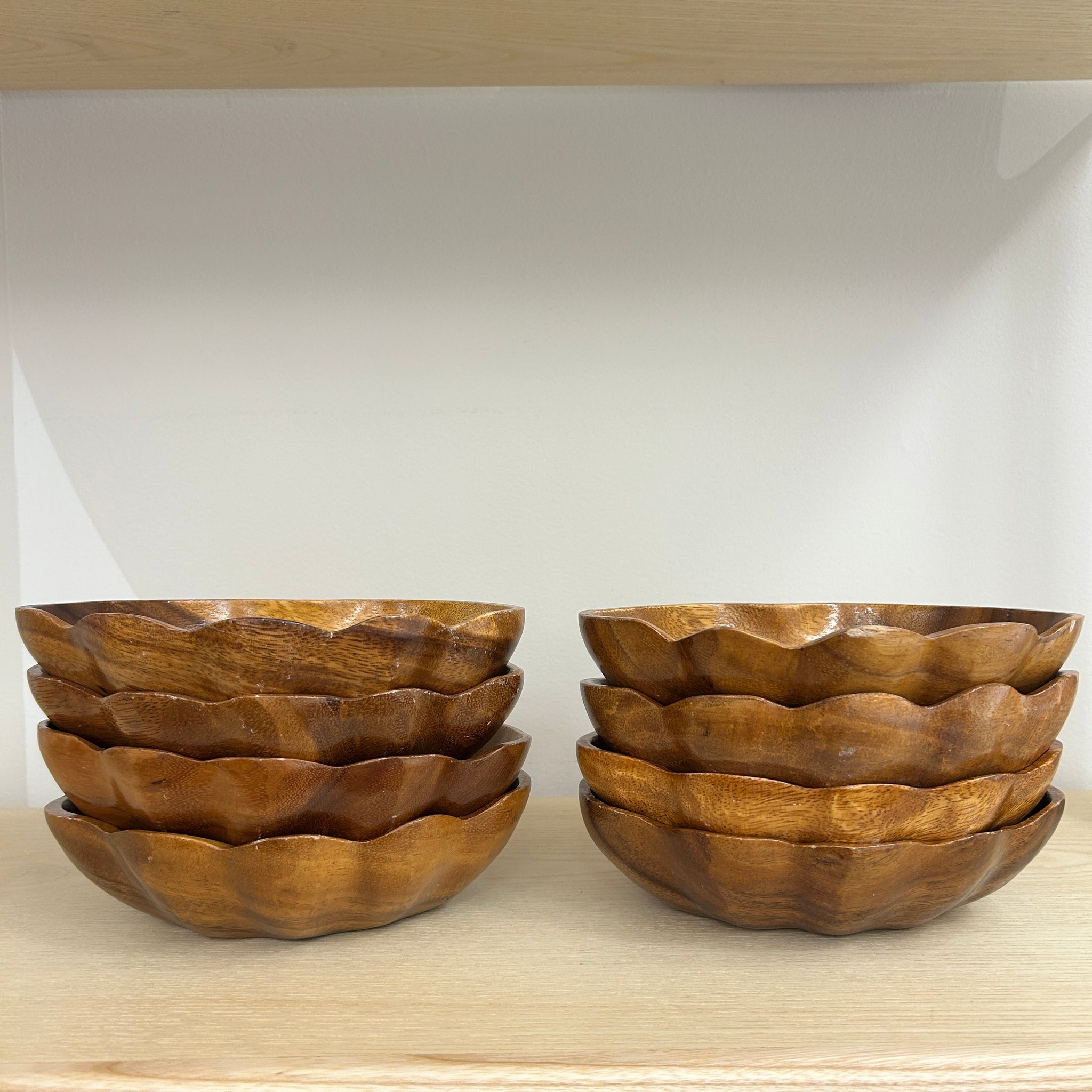 Wooden Shell Bowls | Set of 8