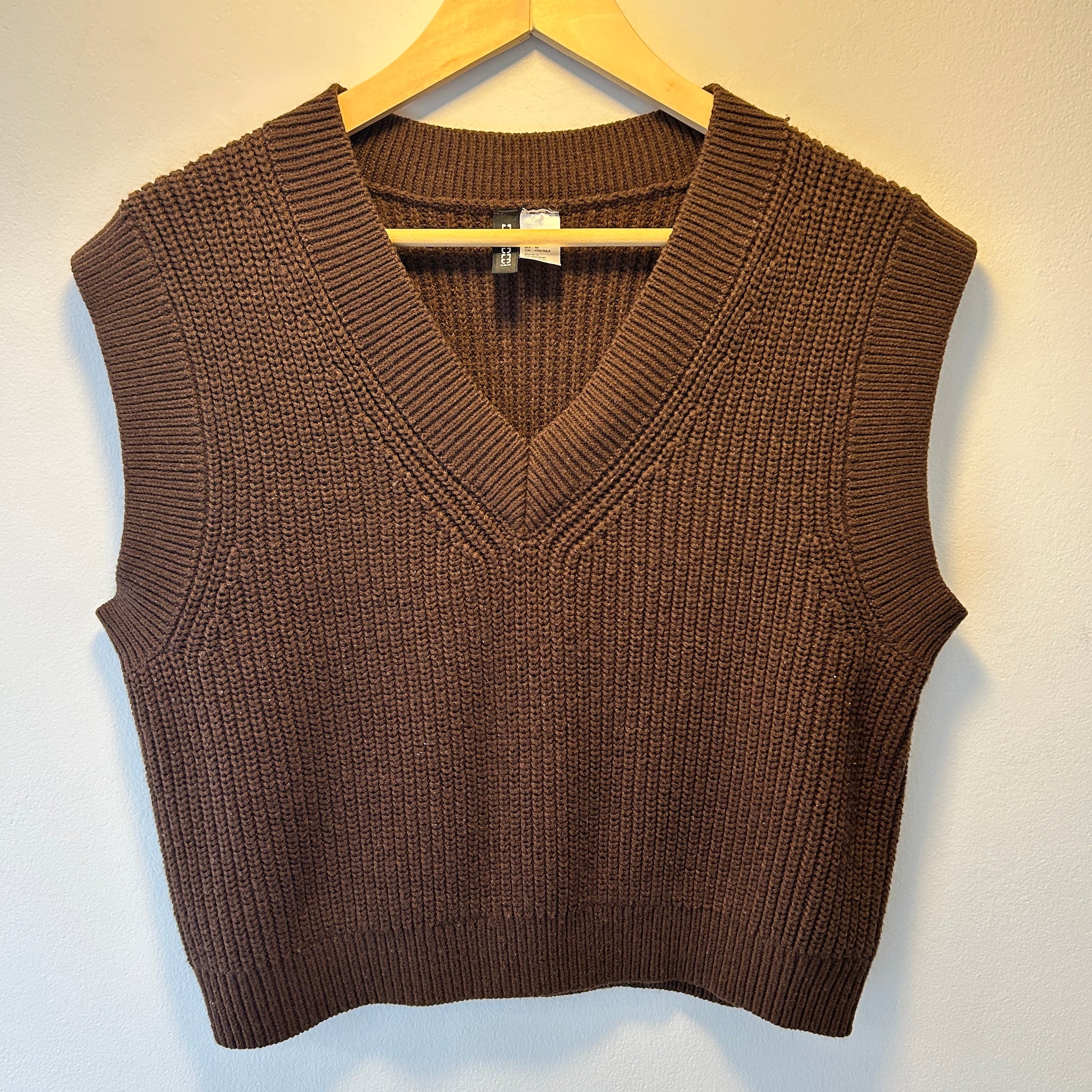 Chocolate Brown Knit Vest | S