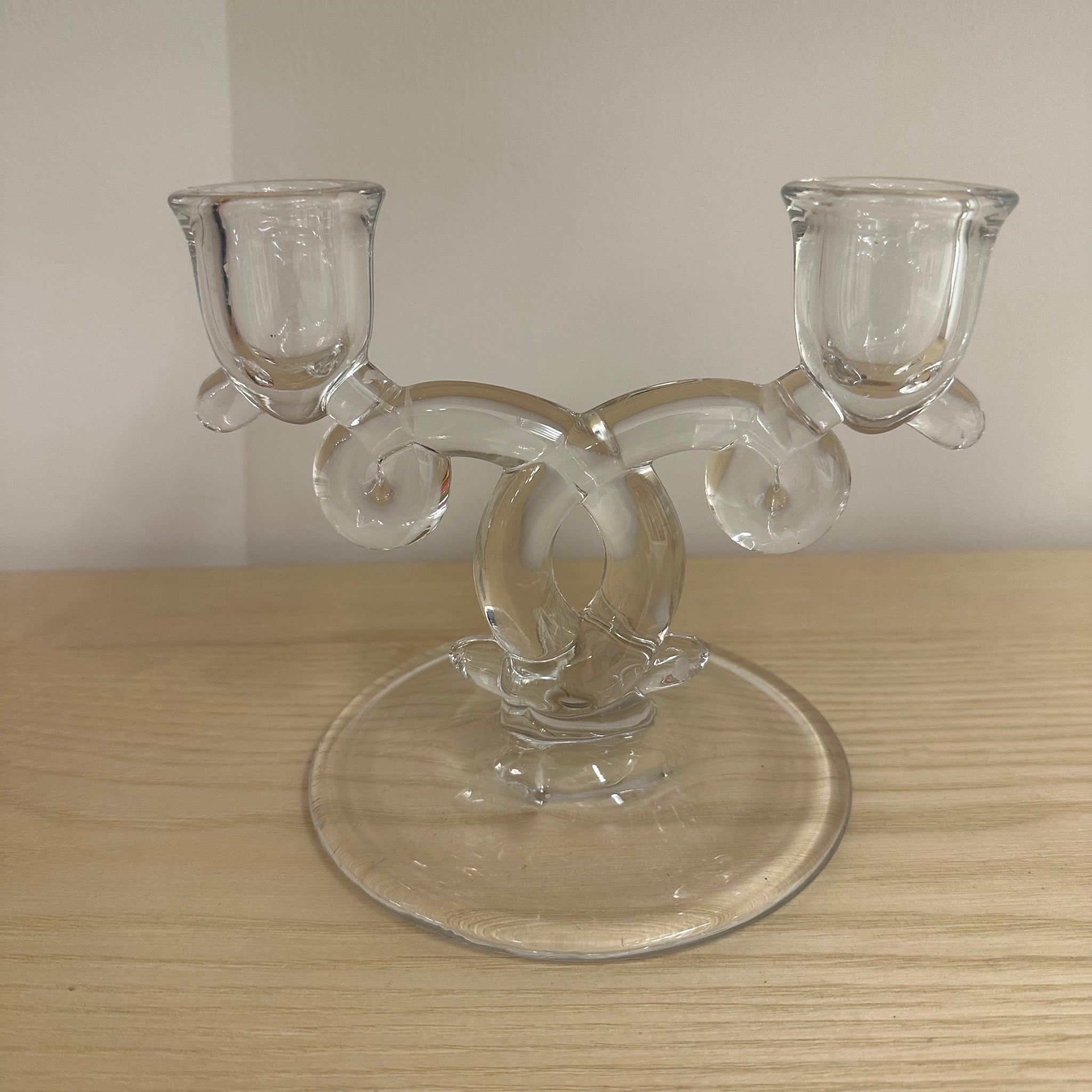 Blown Glass Candle Holder