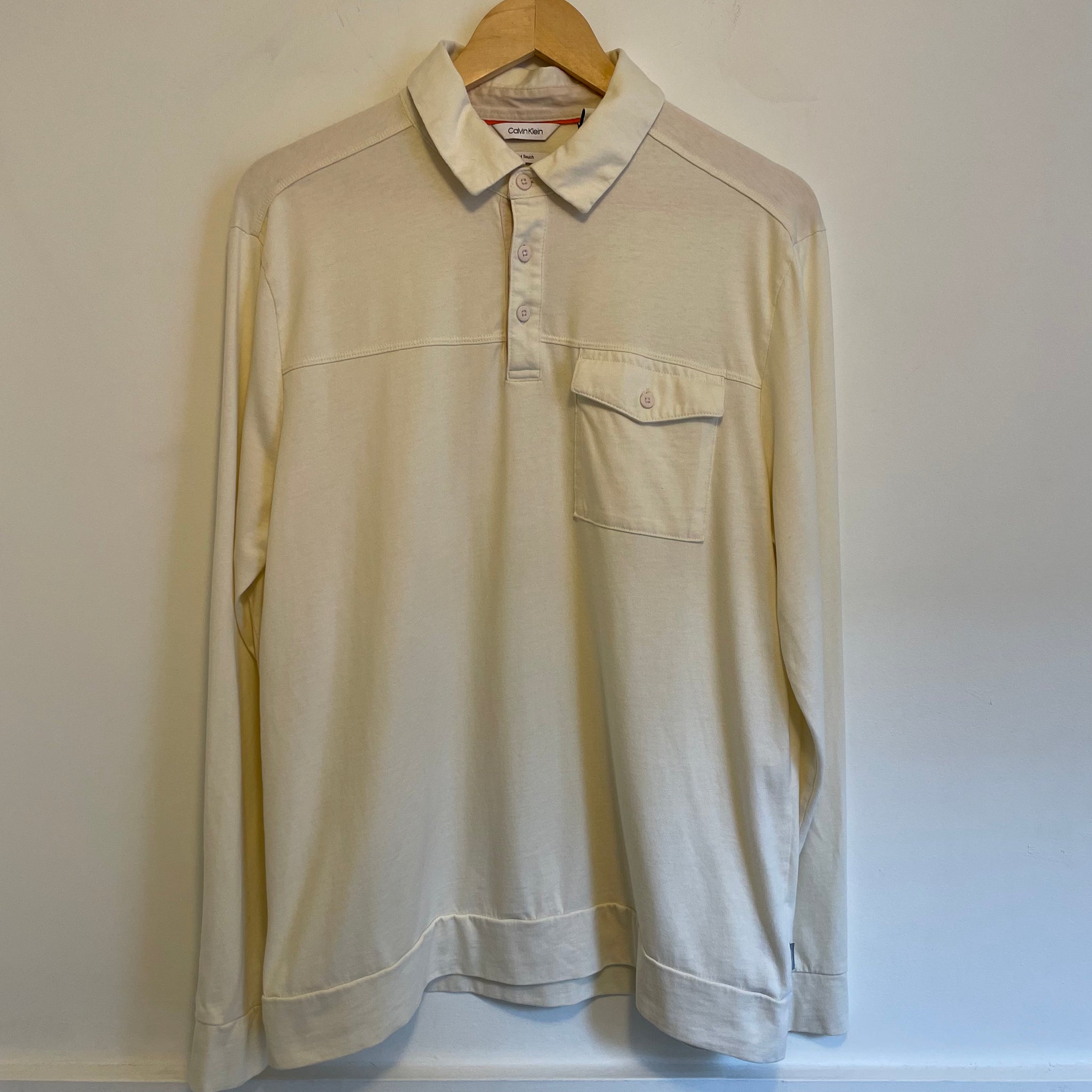 Cream Collared Long Sleeve | L