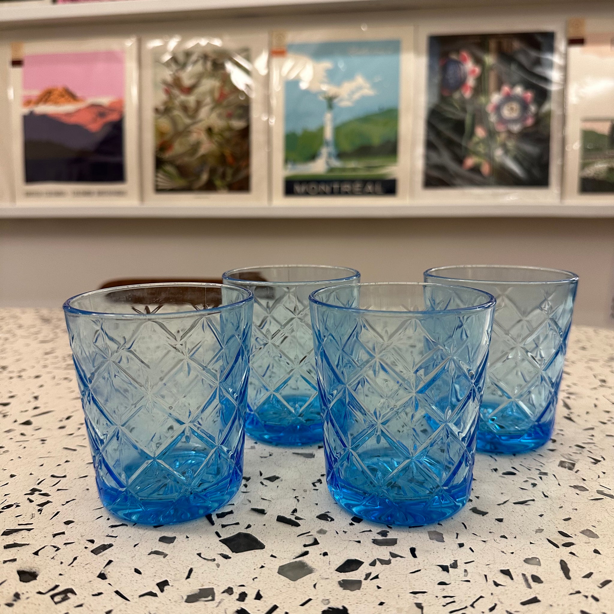 Blue Glasses | Set of 4