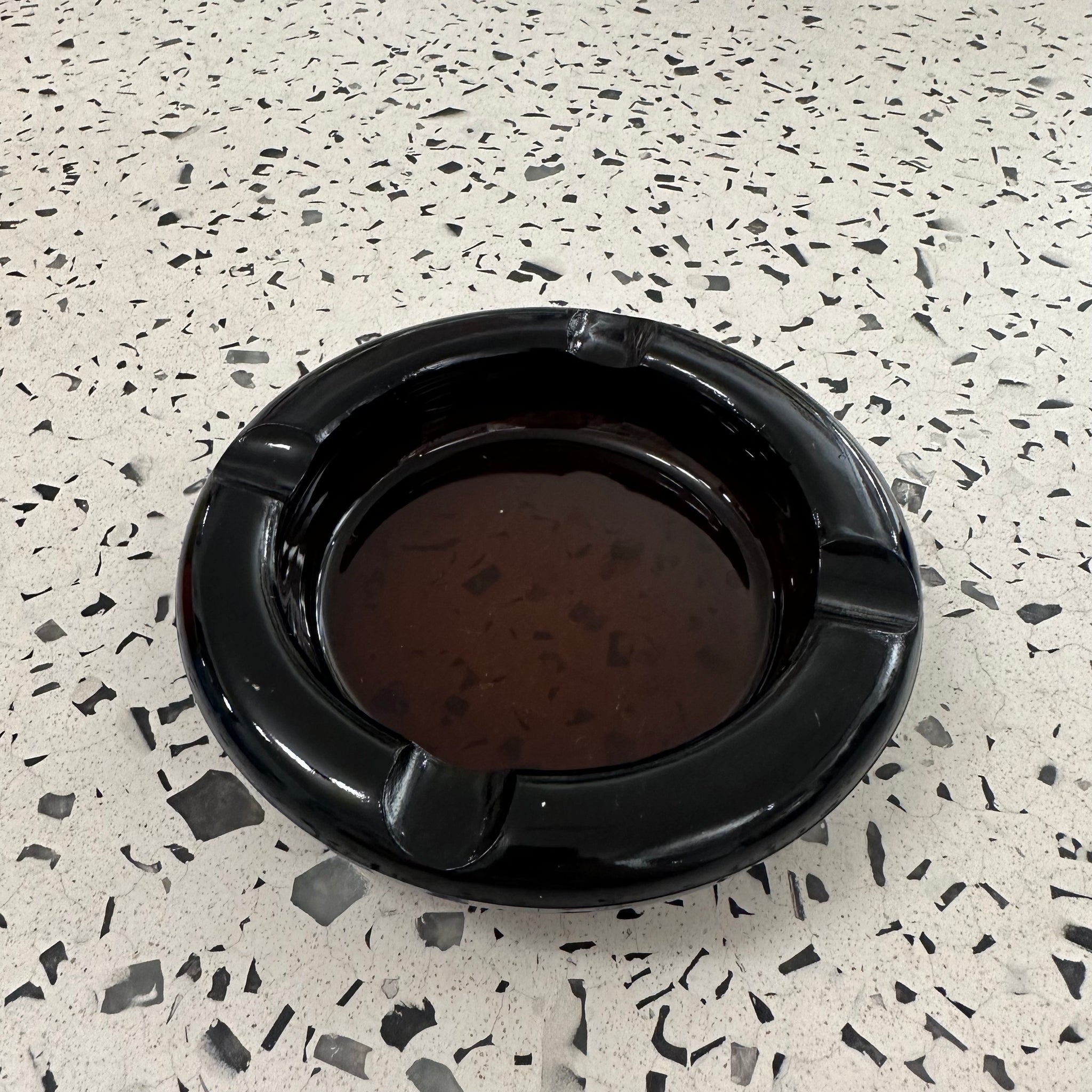 Brown Glass Ashtray | Small