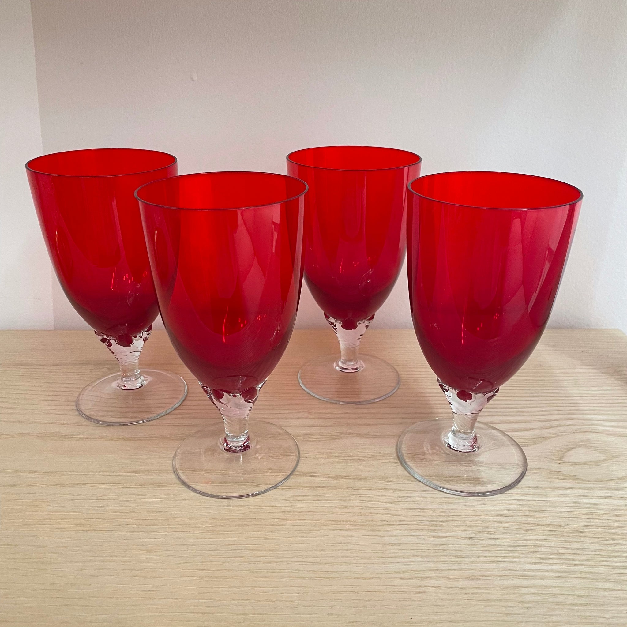 Ruby Chalice Glasses (set of 4)