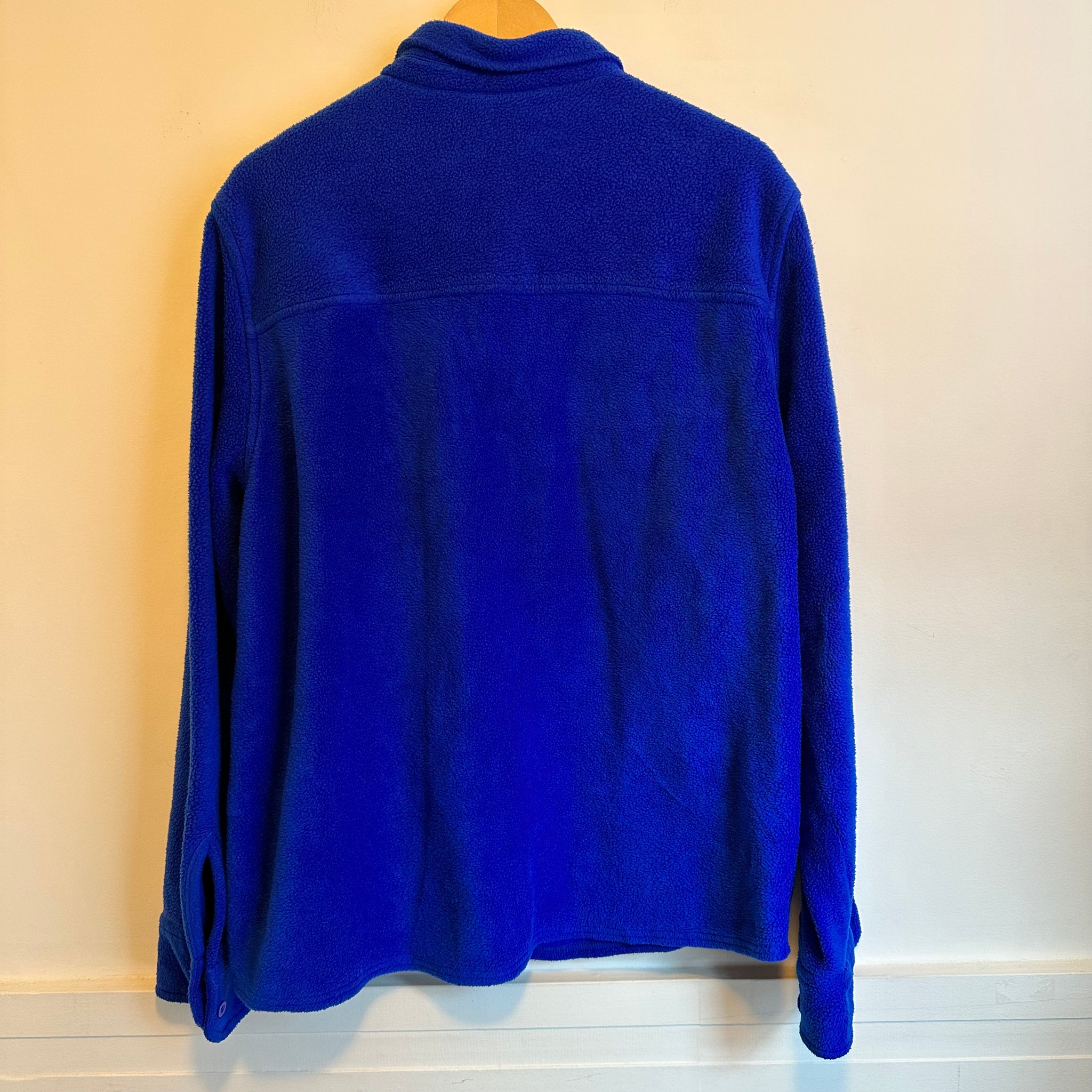 Brilliant Blue Fleece Button Up | XL