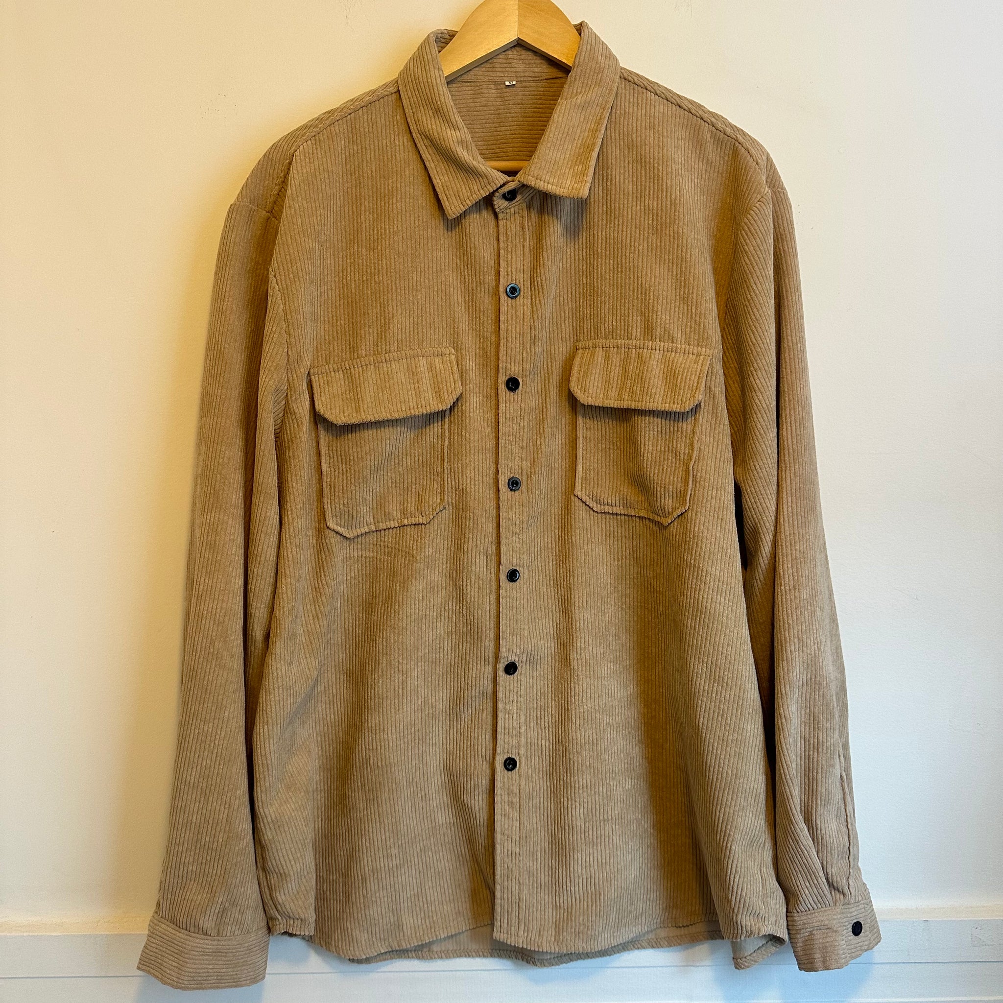 Beige Cord Button Up | XL