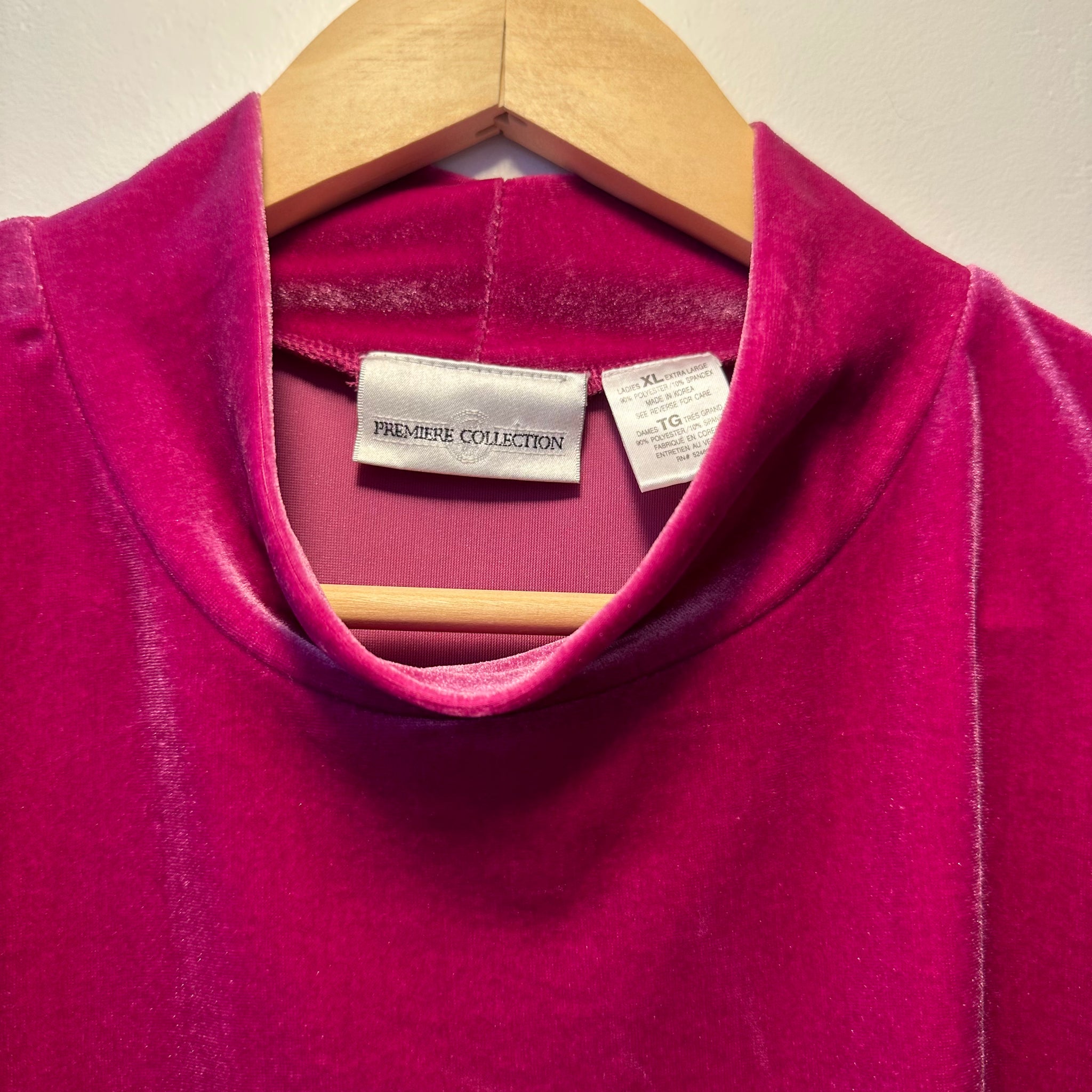 Fuchsia Velvet Tee | M