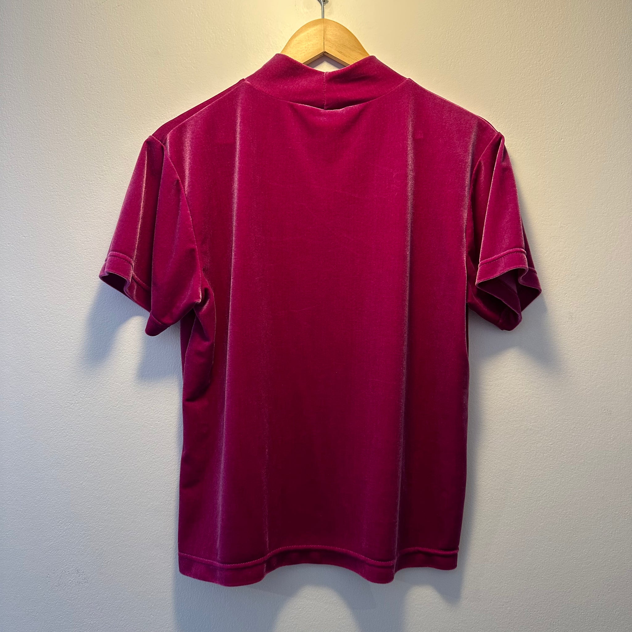 Fuchsia Velvet Tee | M