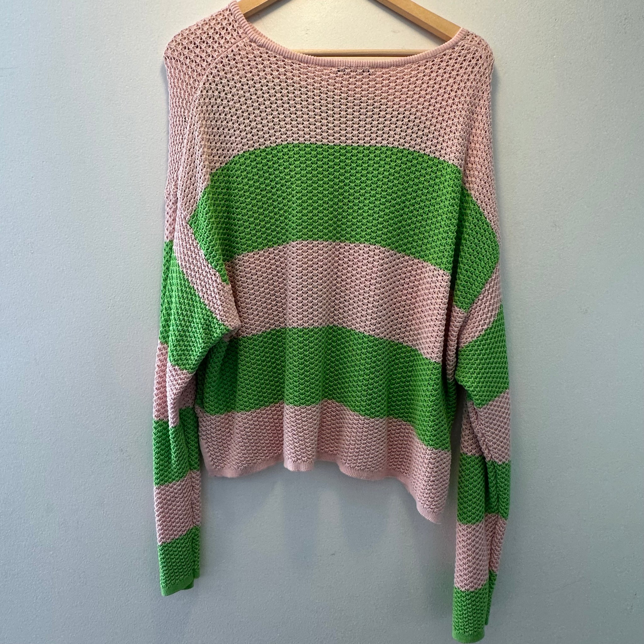 Pink and Green Sweater | XL