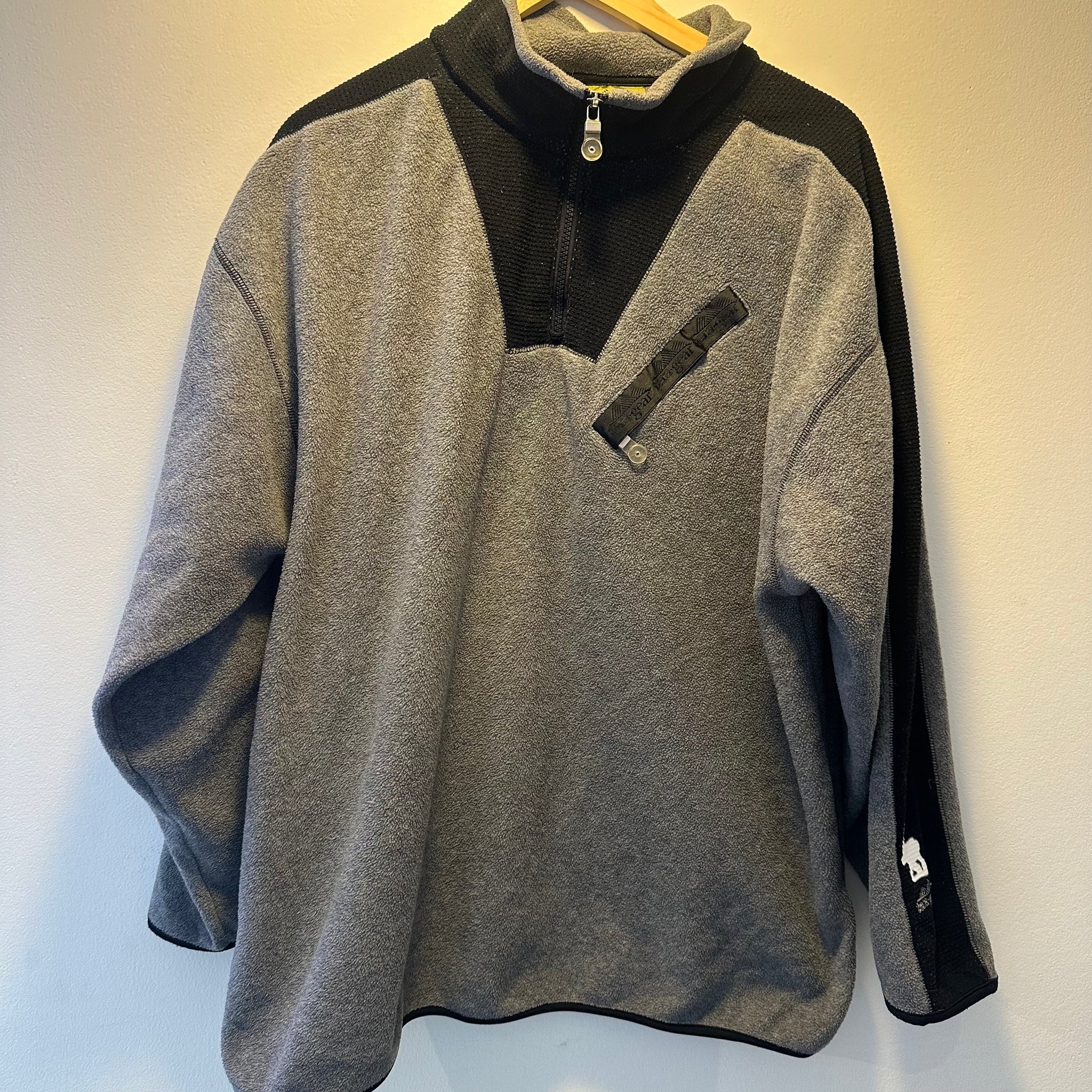 Grey and Black Fleece Jacket | L