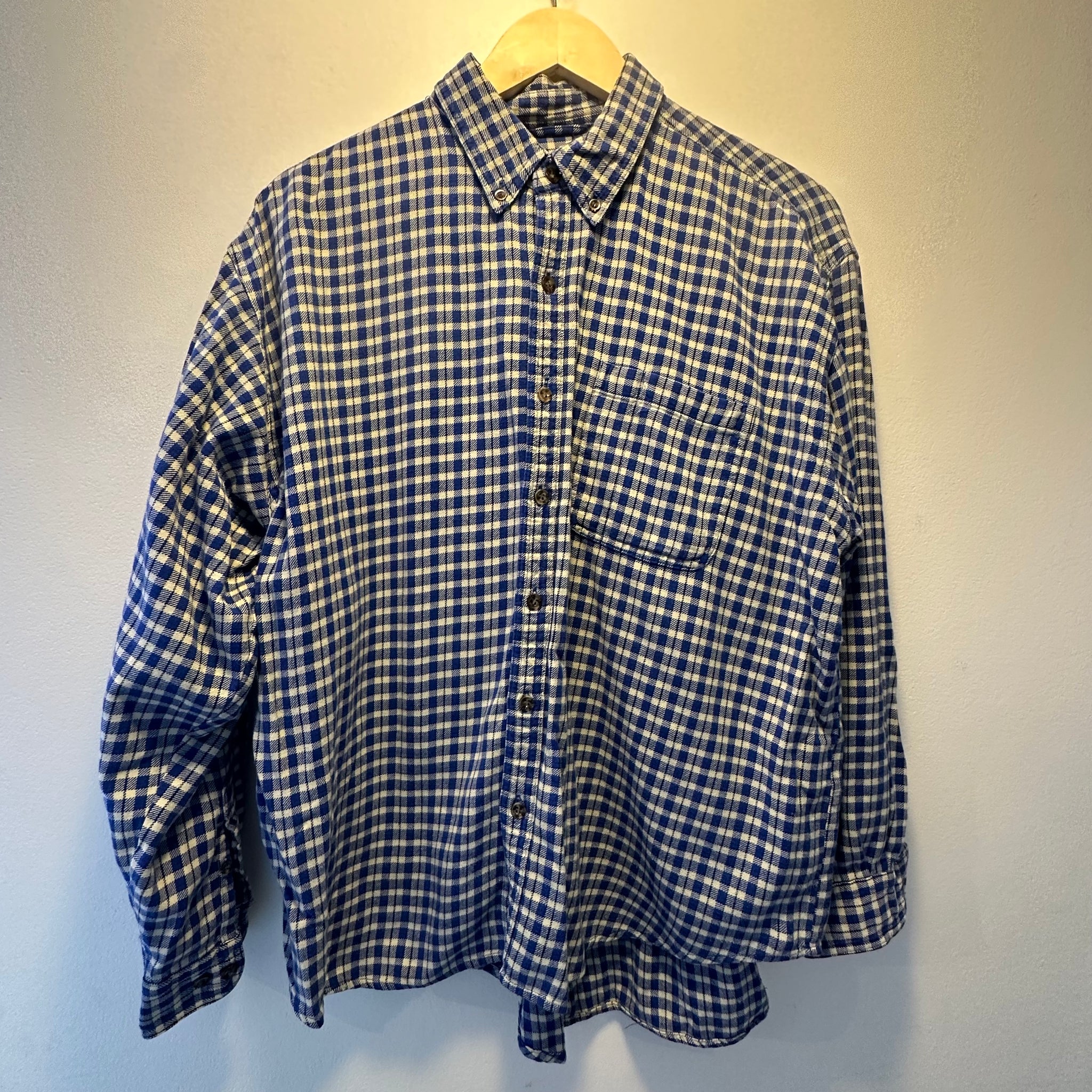 Blue Plaid Button Up | XL