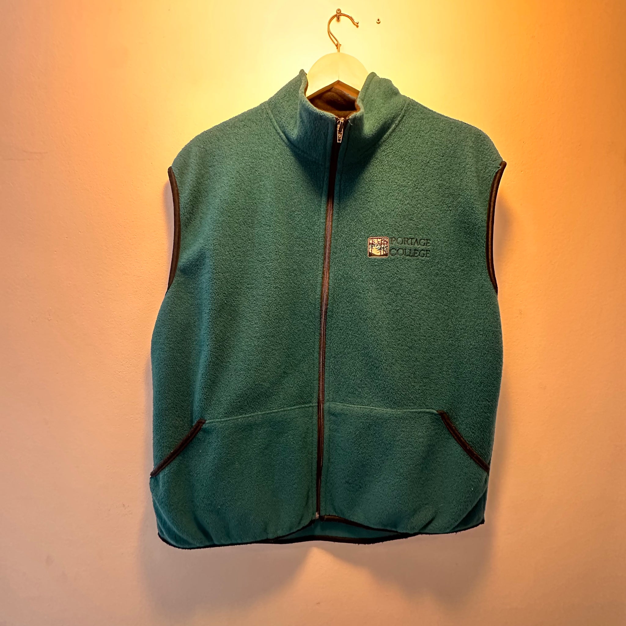 Teal Fleece Vest | L